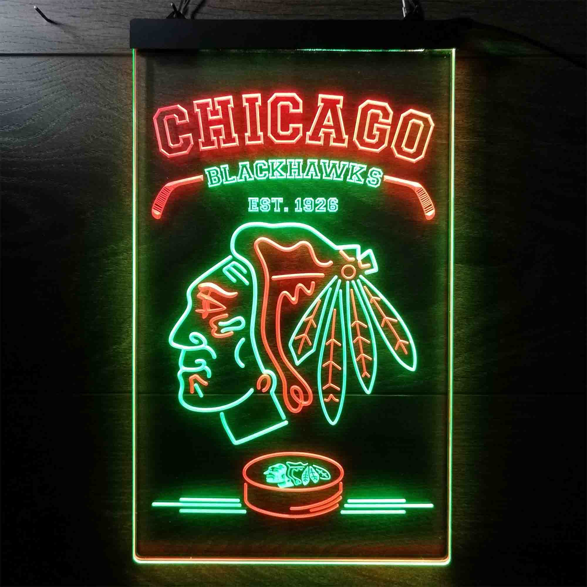 Custom Chicago Blackhawks Neon LED Sign - Image 13
