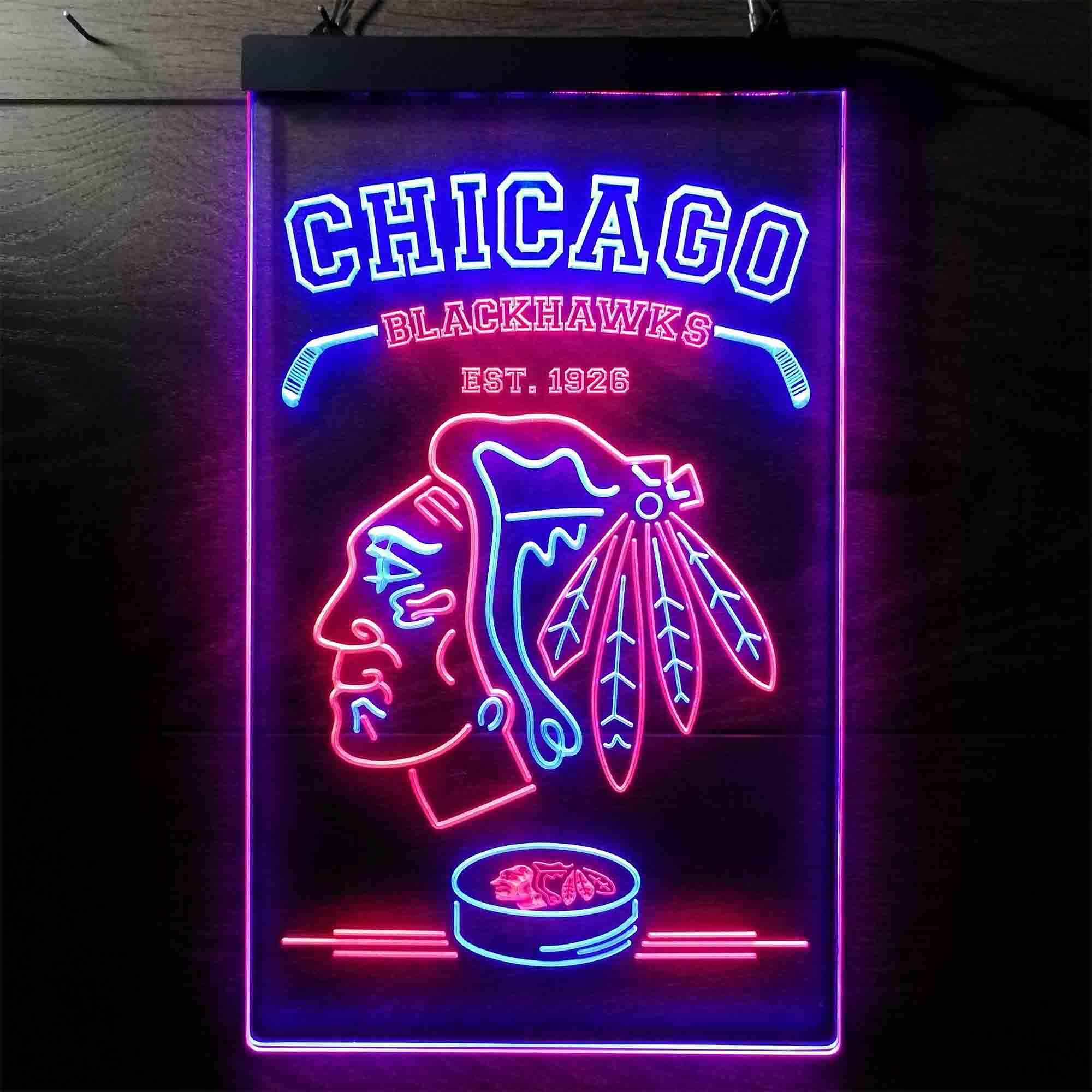 Custom Chicago Blackhawks Neon LED Sign - Image 6
