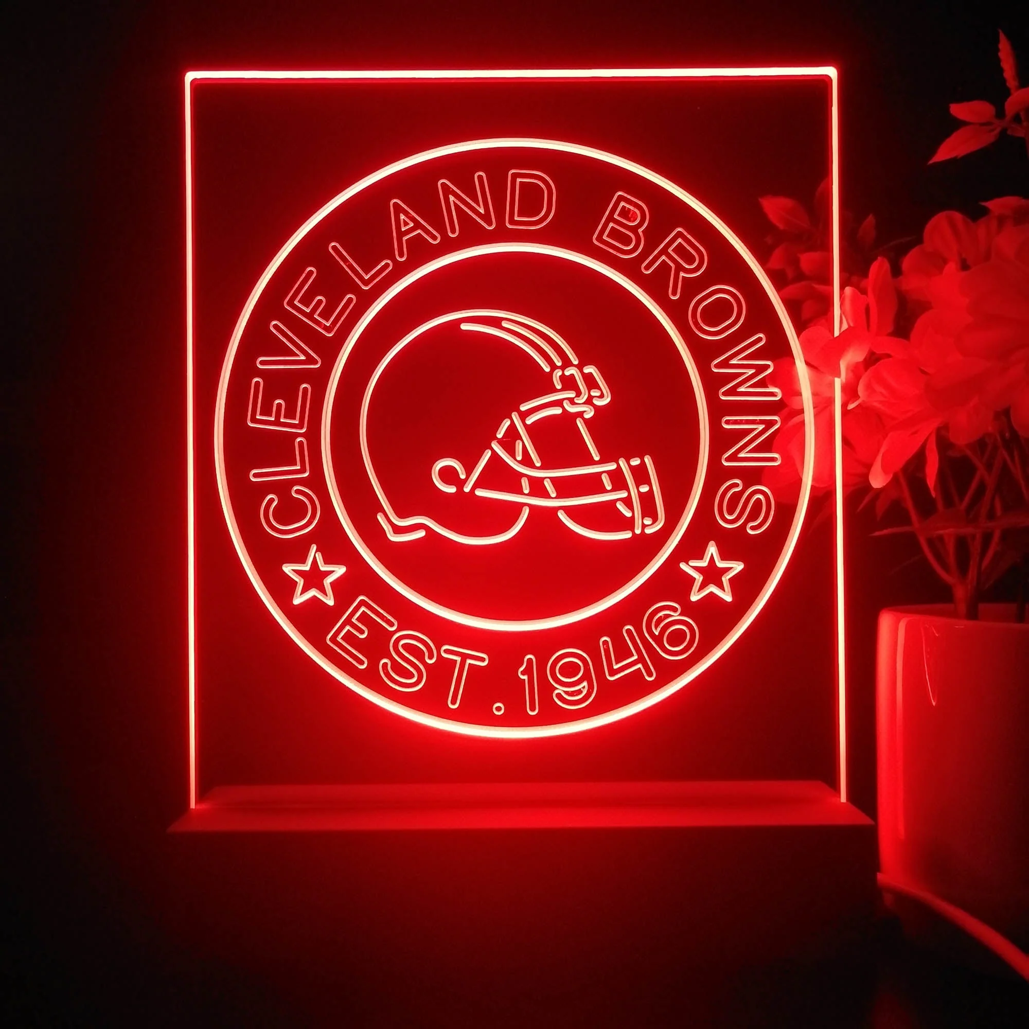 Personalized Cleveland Browns Souvenir Neon LED Night Light Sign - Image 4