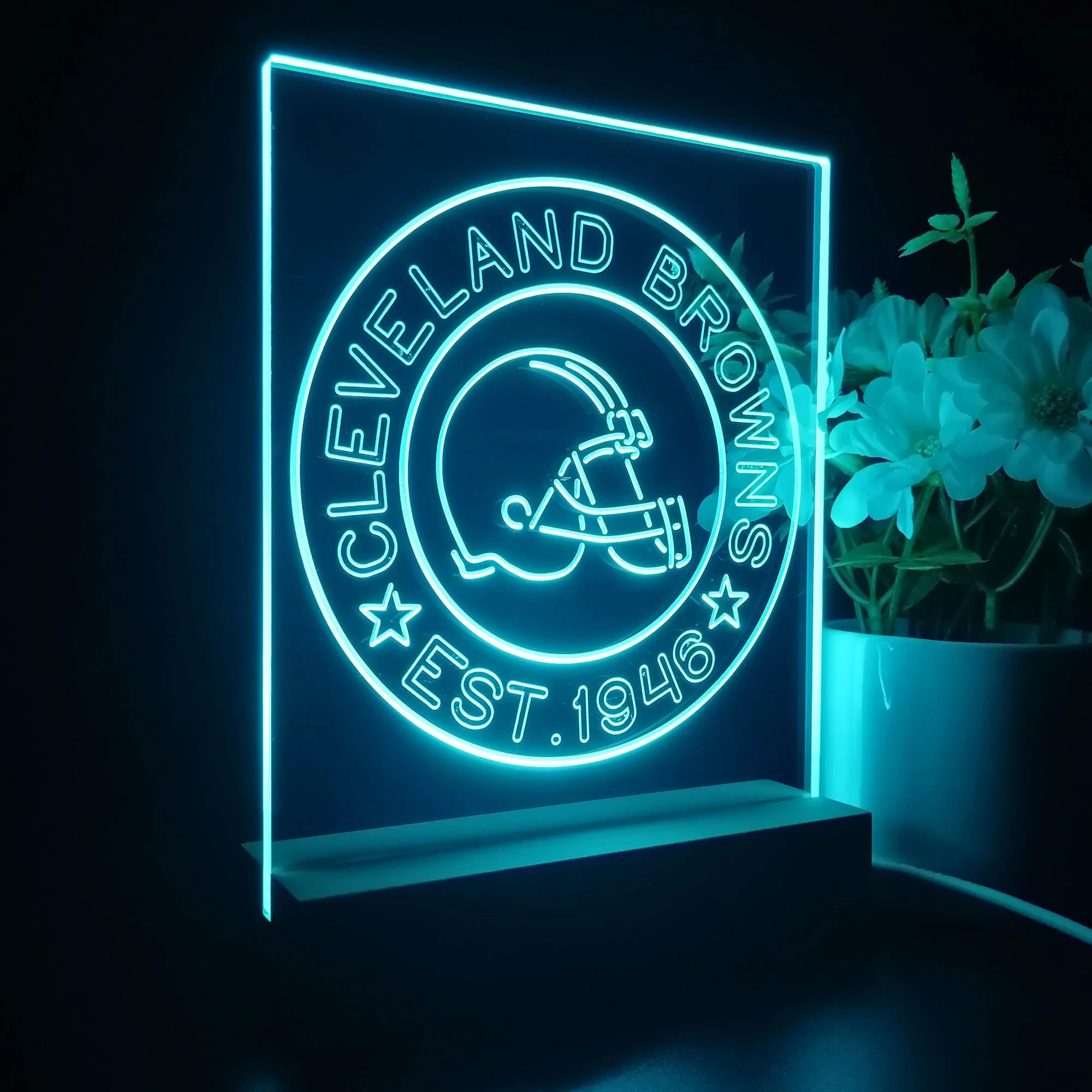 Personalized Cleveland Browns Souvenir Neon LED Night Light Sign - Image 5