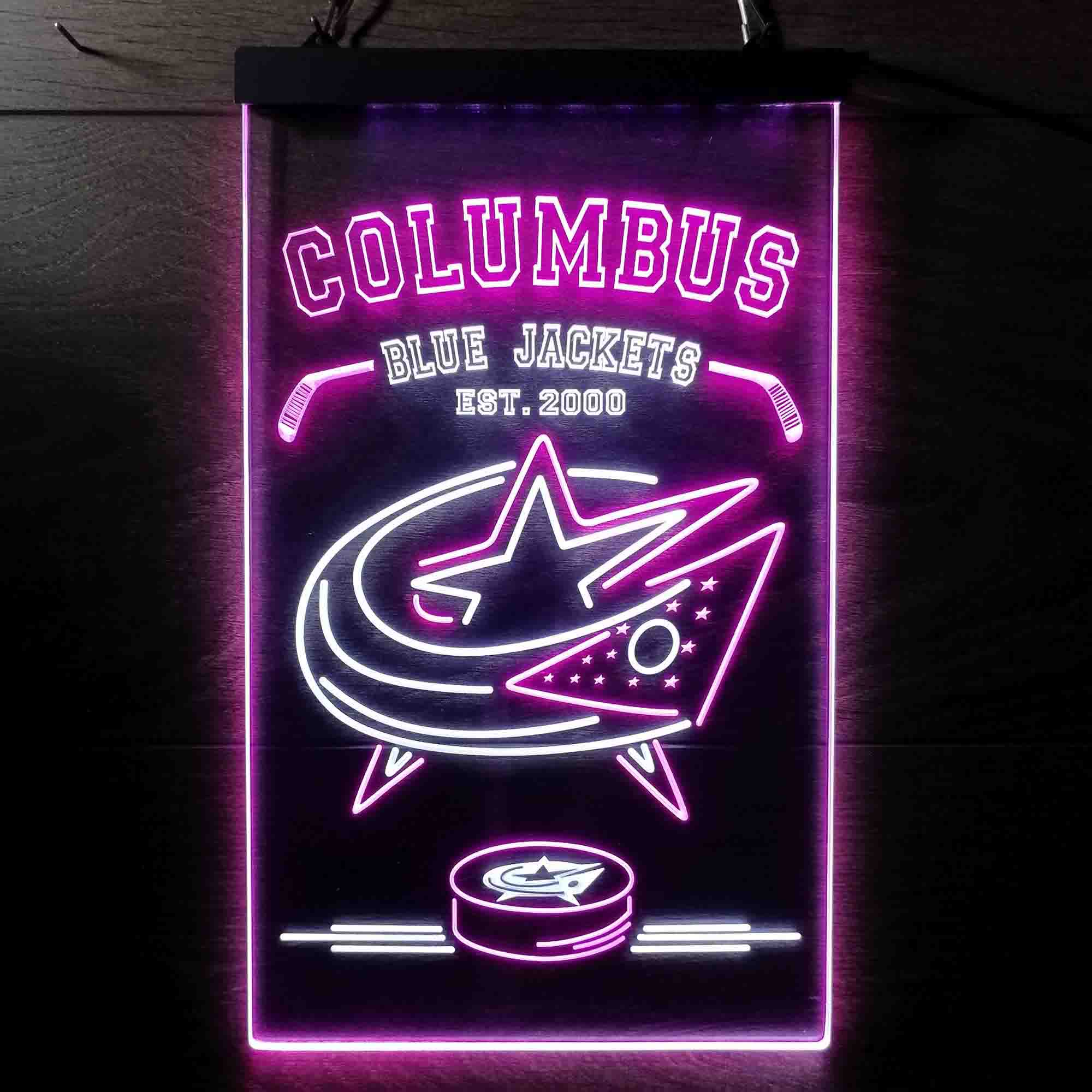Columbus Blue Jackets Bar Neon-Like LED Sign - Image 11