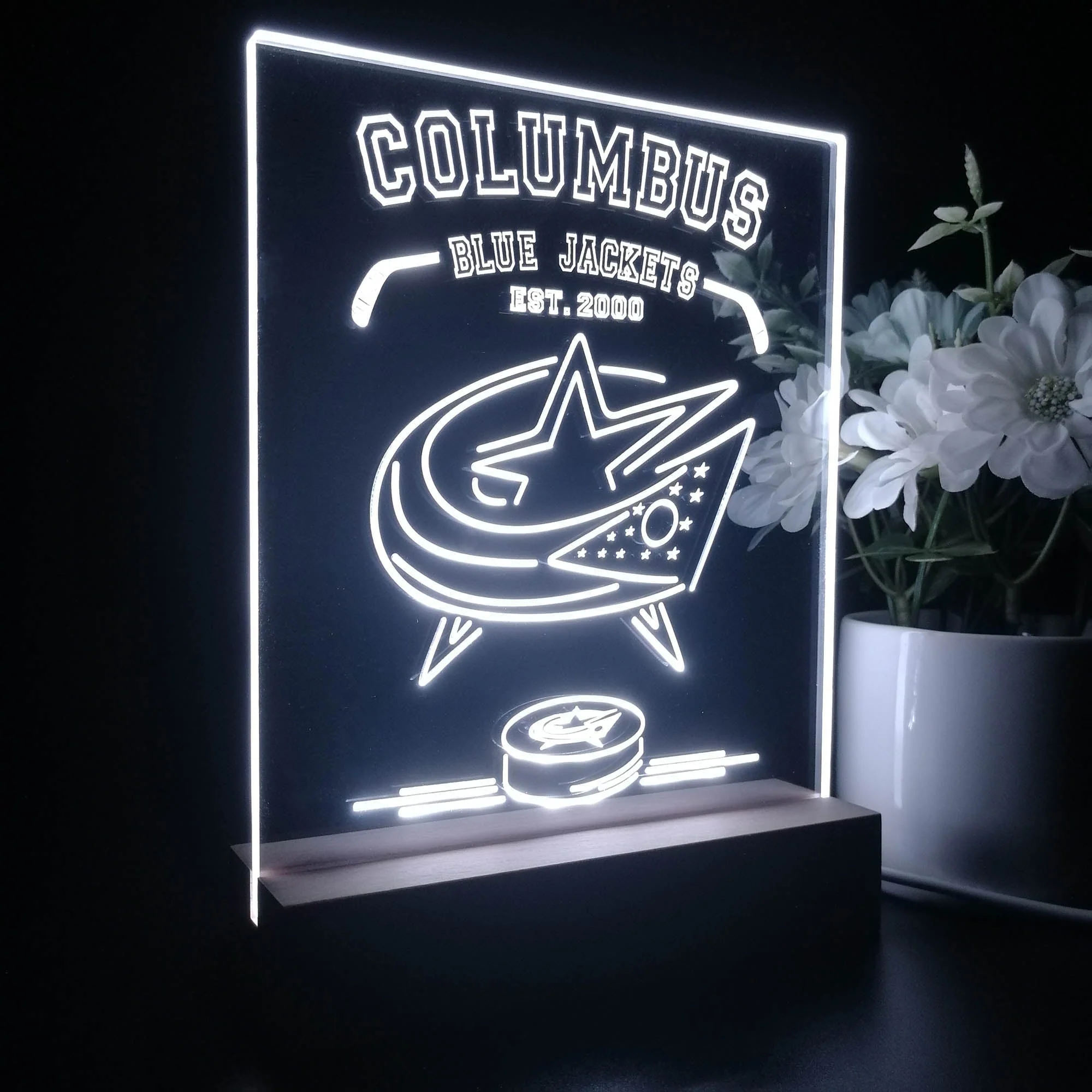 Personalized Columbus Blue Jackets Souvenir Neon LED Night Light Sign - Image 6