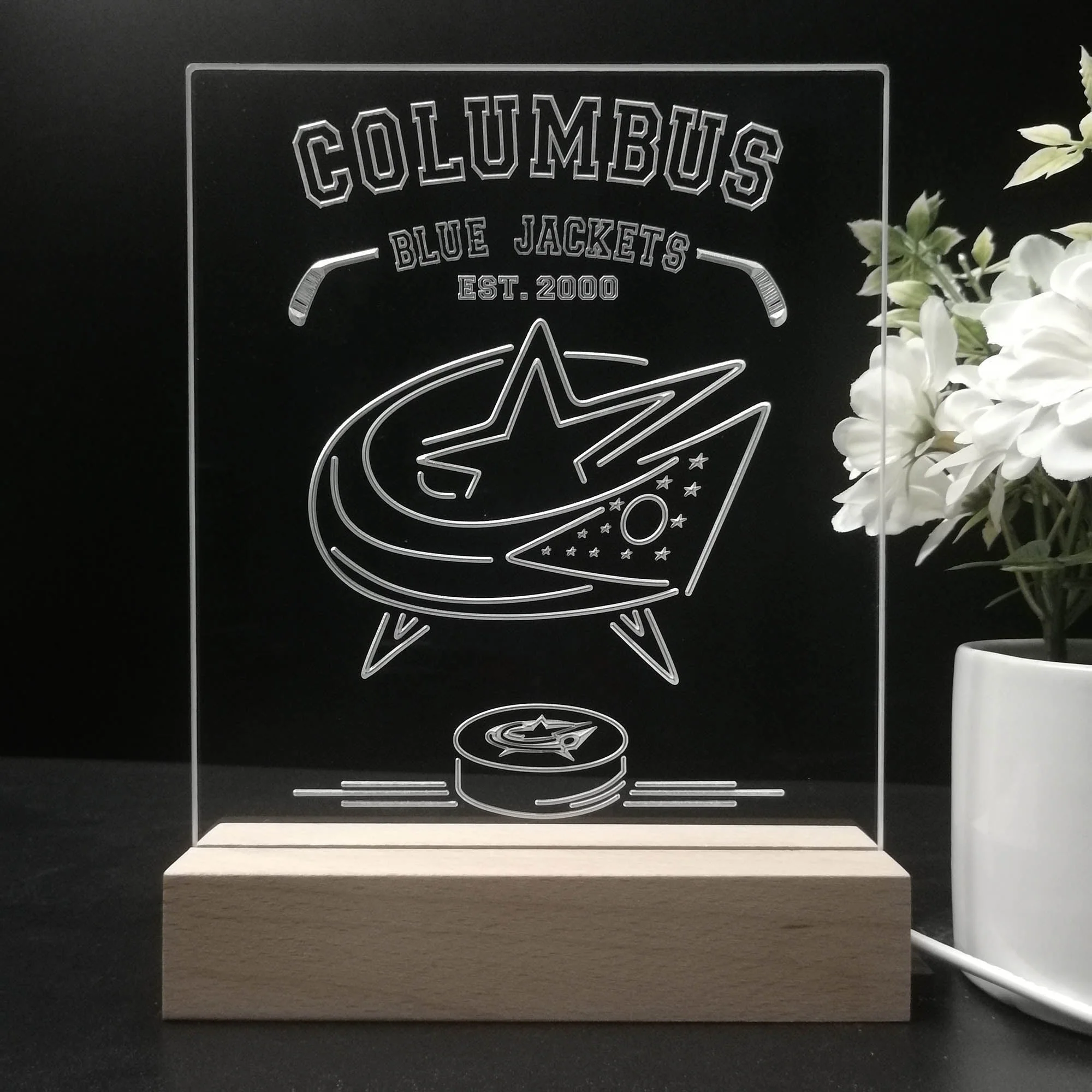 Personalized Columbus Blue Jackets Souvenir Neon LED Night Light Sign - Image 8