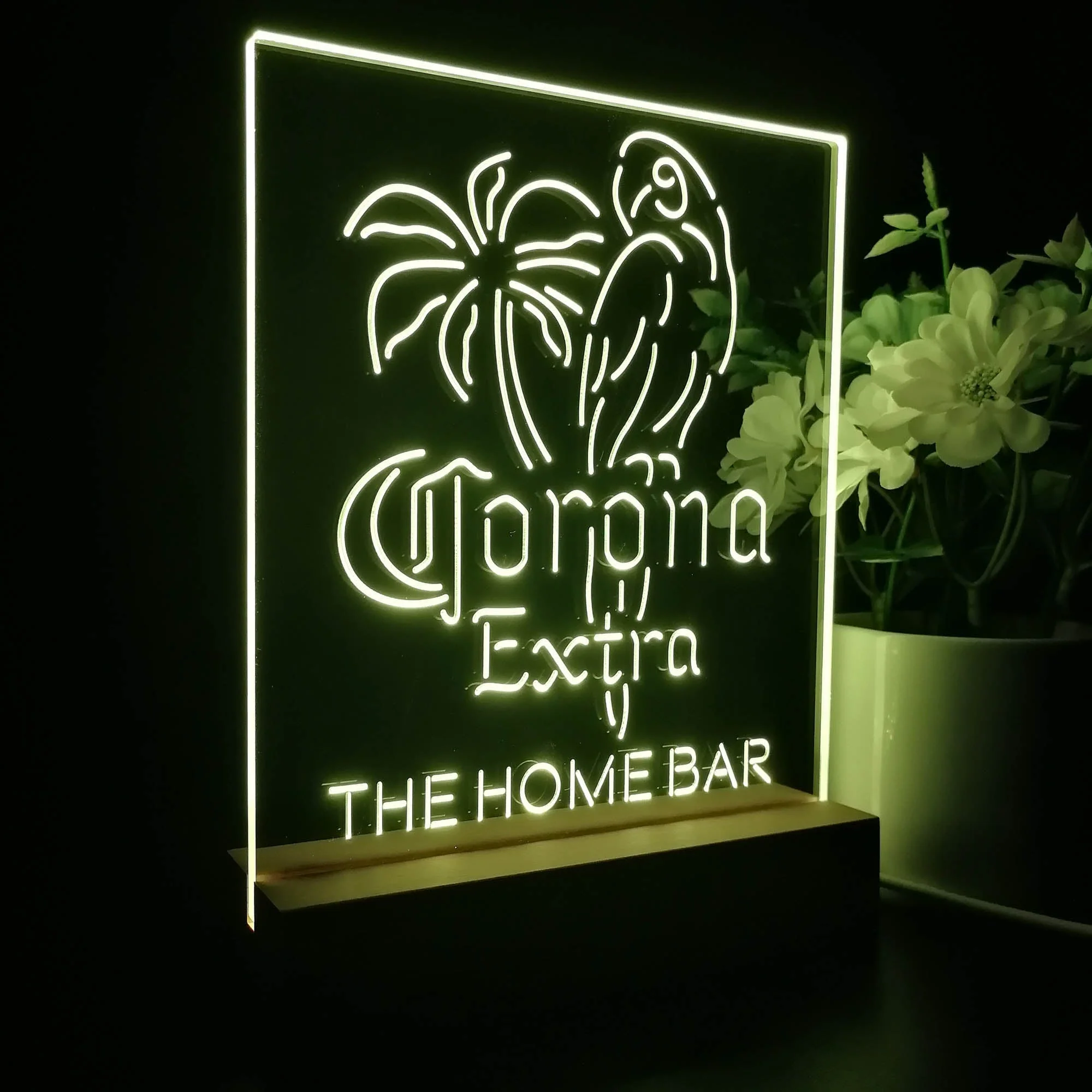 Personalized Corona Extra Parrot Souvenir Neon LED Night Light Sign - Image 7