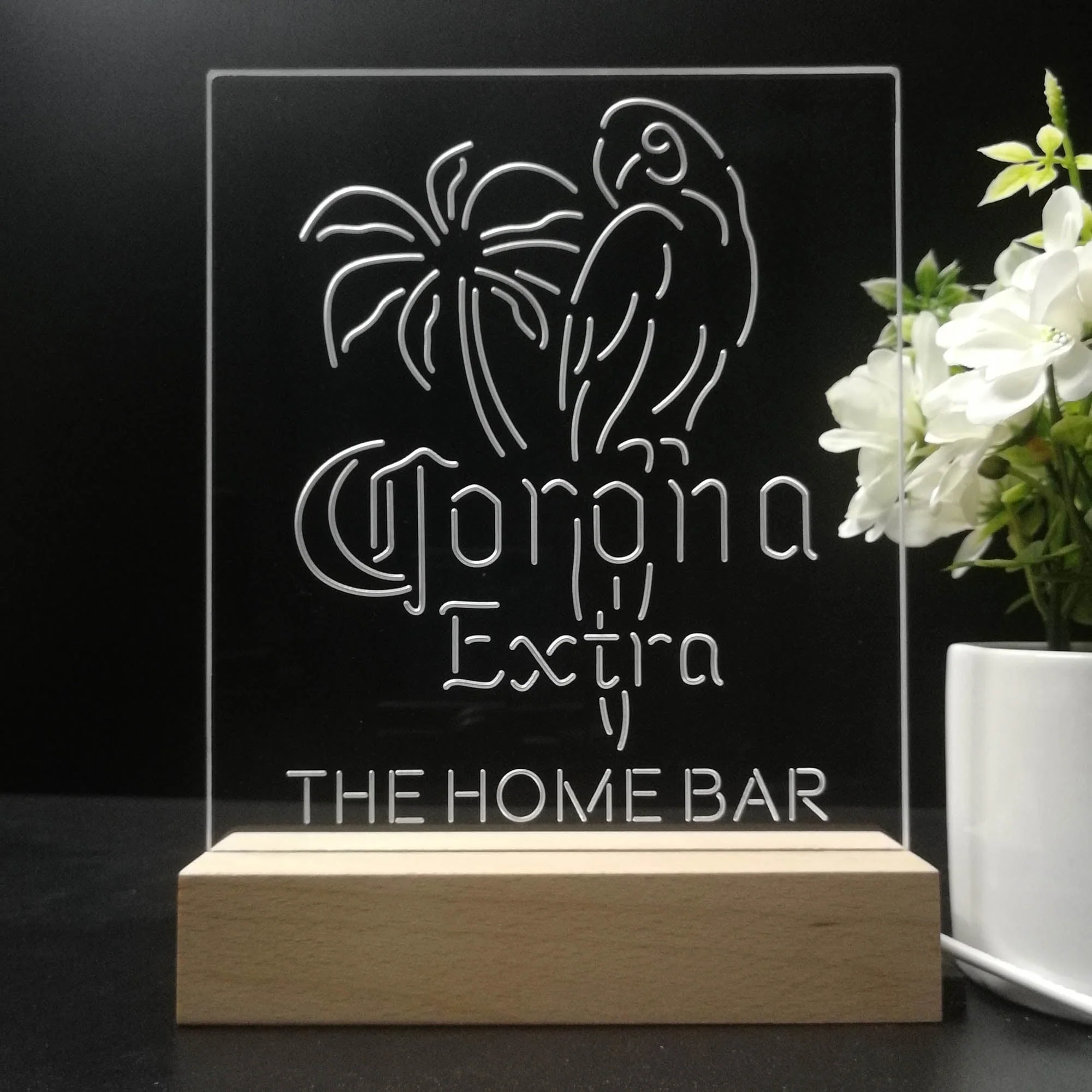Personalized Corona Extra Parrot Souvenir Neon LED Night Light Sign - Image 8