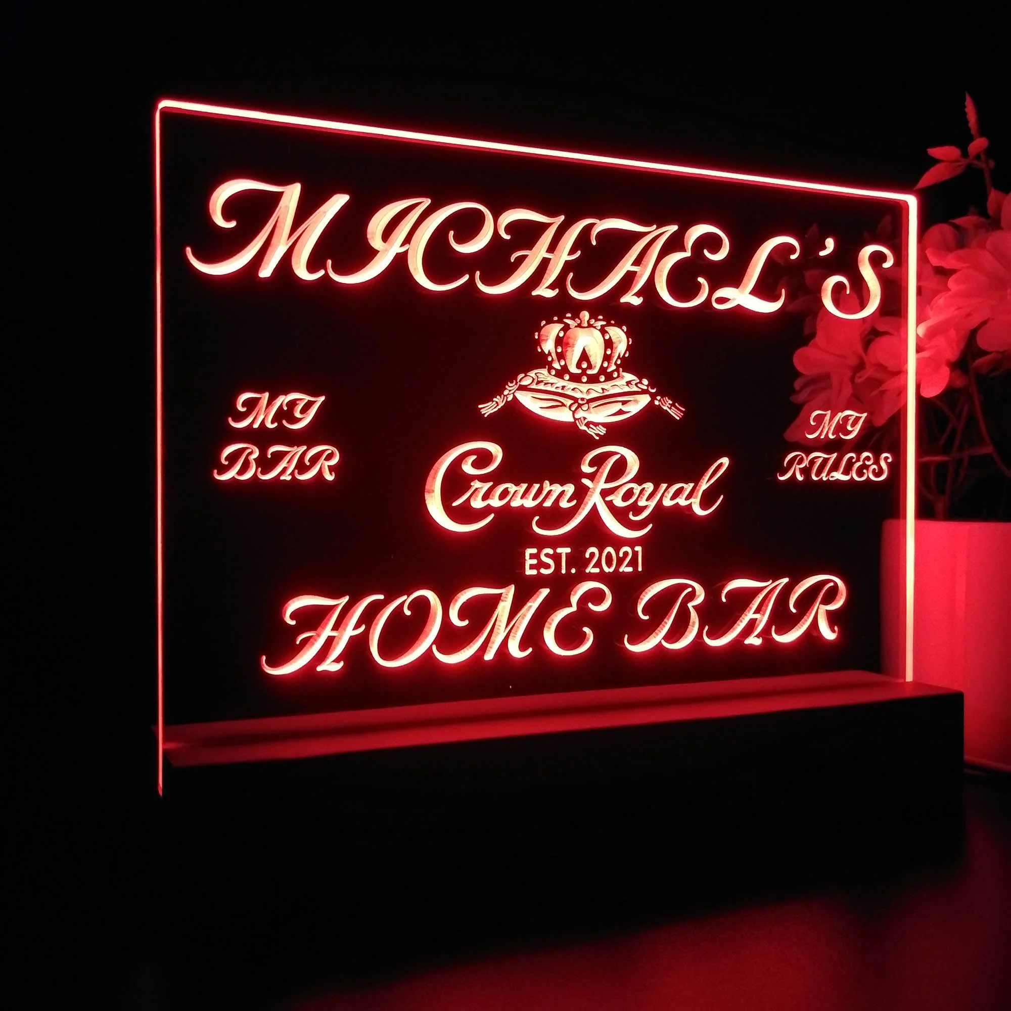 Personalized Crown Royal Souvenir Neon LED Night Light Sign - Image 6
