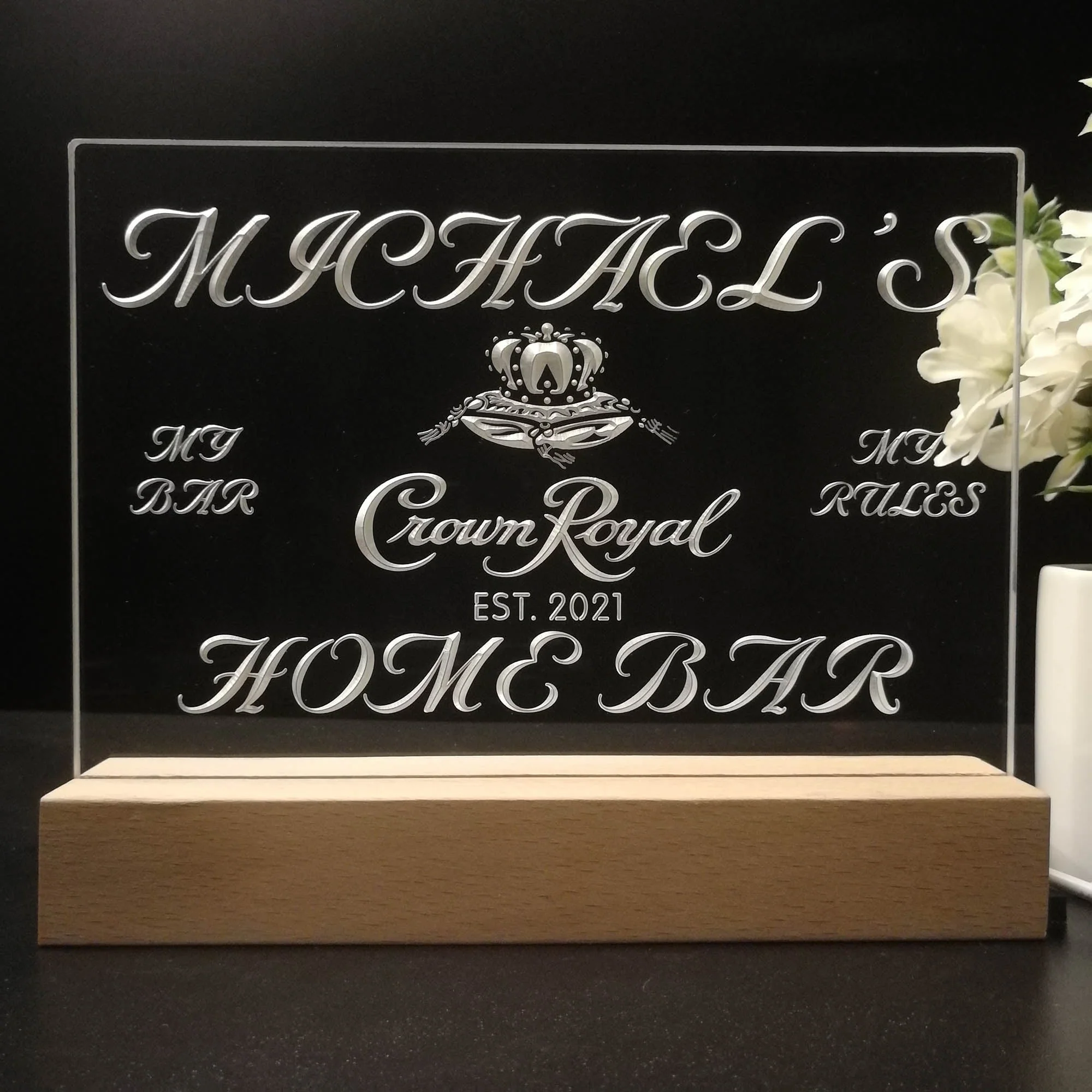 Personalized Crown Royal Souvenir Neon LED Night Light Sign - Image 8