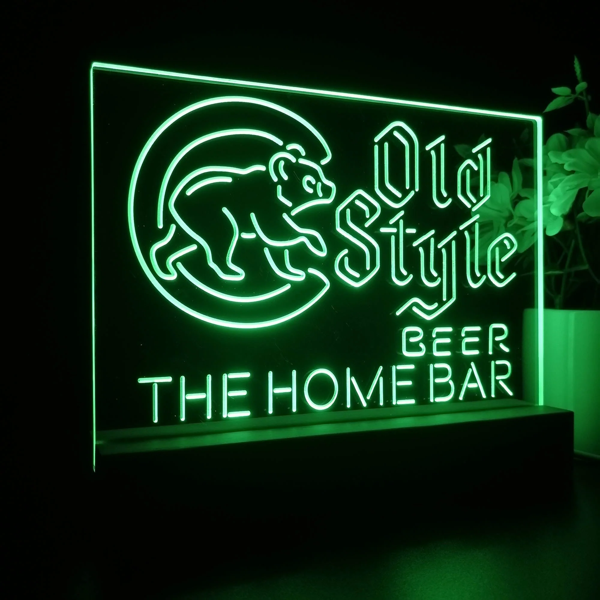 Personalized Chicago Cubs Old Style Souvenir Neon LED Night Light Sign - Image 6