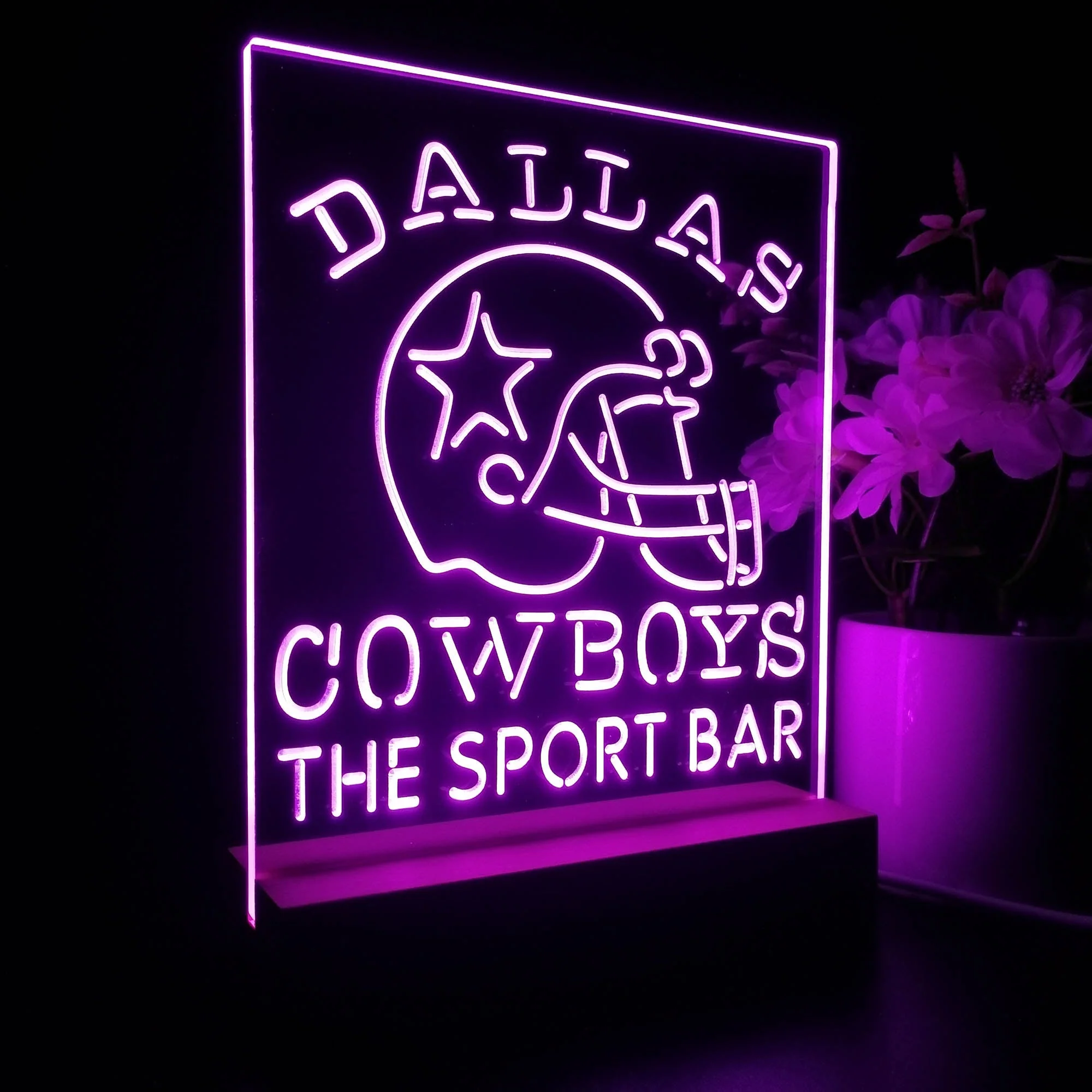 Personalized Dallas Cowboys Souvenir Neon LED Sign Lamp - Image 7
