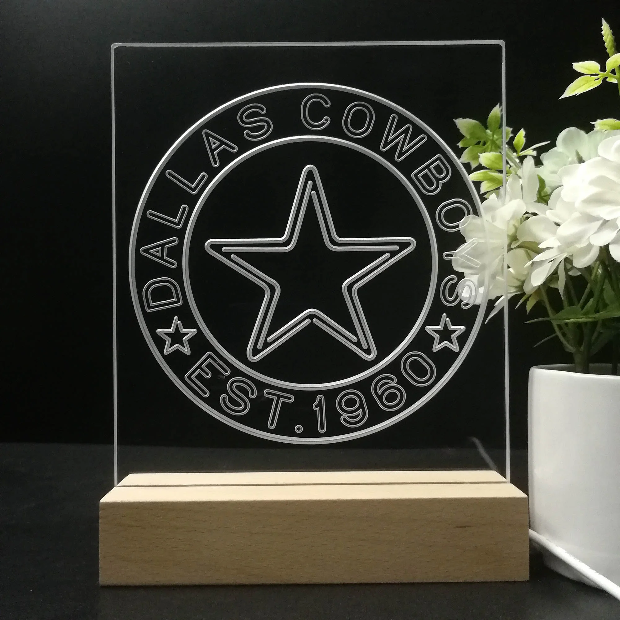 Personalized Dallas Cowboys Souvenir Neon LED Night Light Sign - Image 8