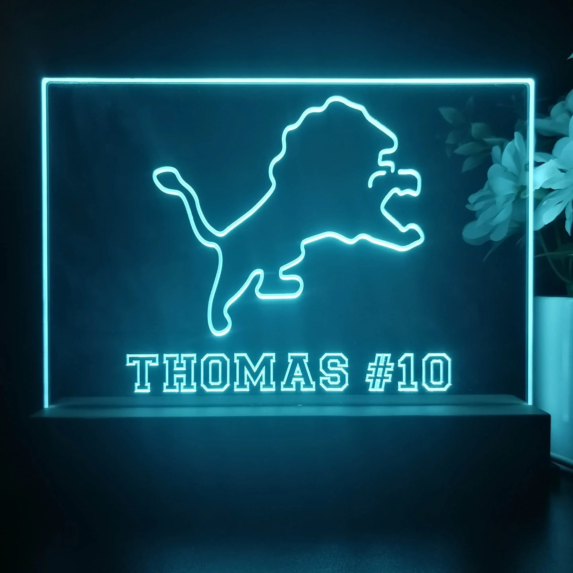 Personalized Detroit Lions Souvenir Neon LED Night Light Sign - Image 3