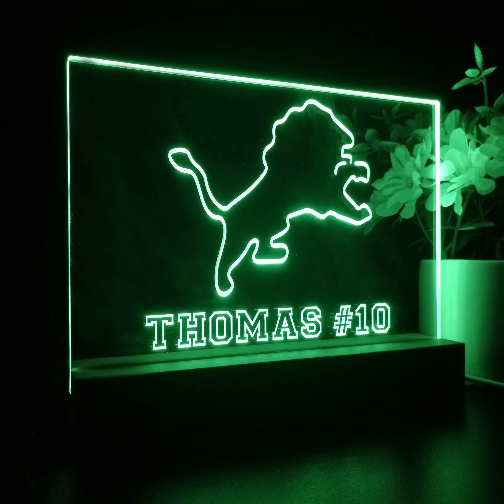 Personalized Detroit Lions Souvenir Neon LED Night Light Sign - Image 7