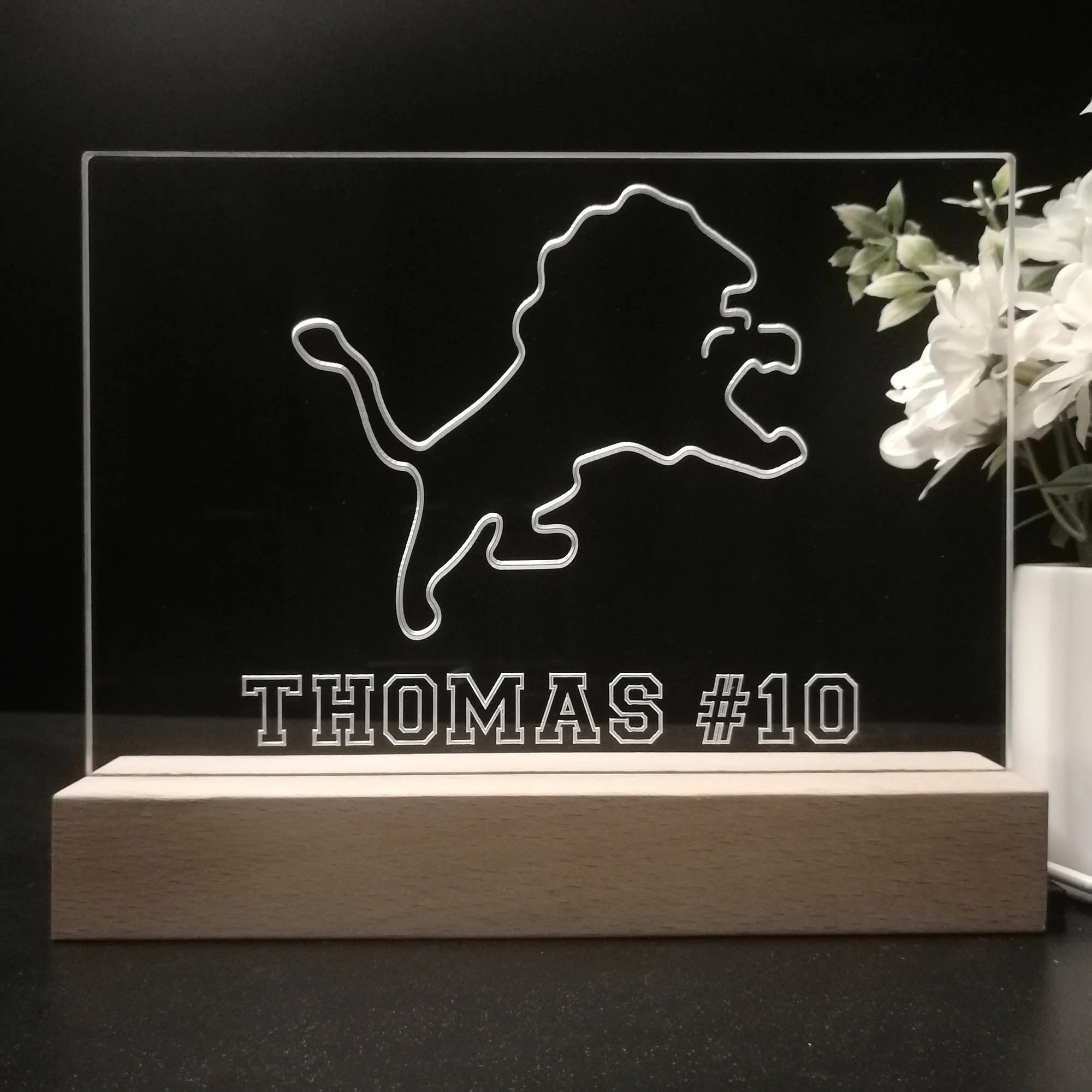 Personalized Detroit Lions Souvenir Neon LED Night Light Sign - Image 8