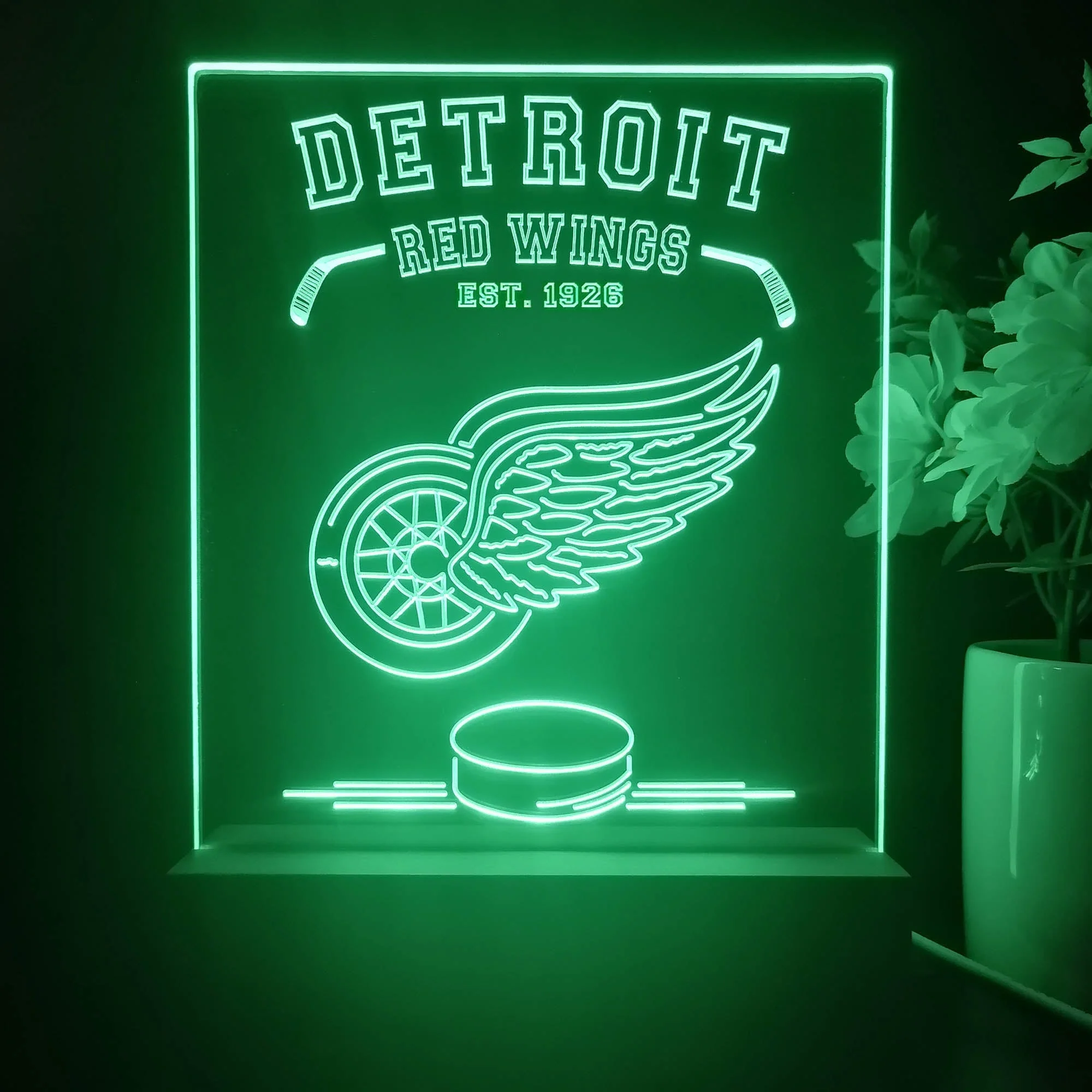 Personalized Detroit Red Wings Souvenir Neon LED Night Light Sign - Image 4
