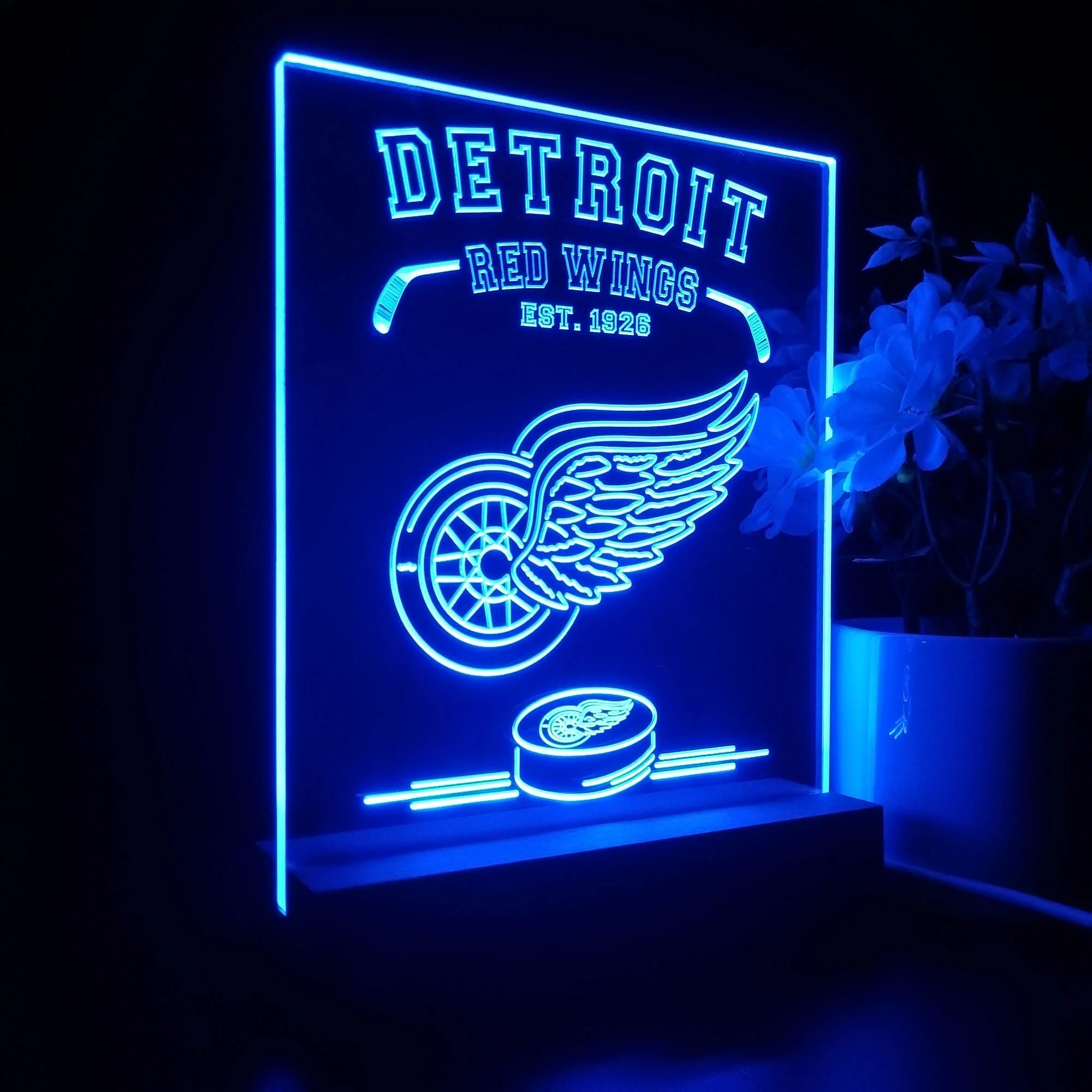 Personalized Detroit Red Wings Souvenir Neon LED Night Light Sign - Image 5
