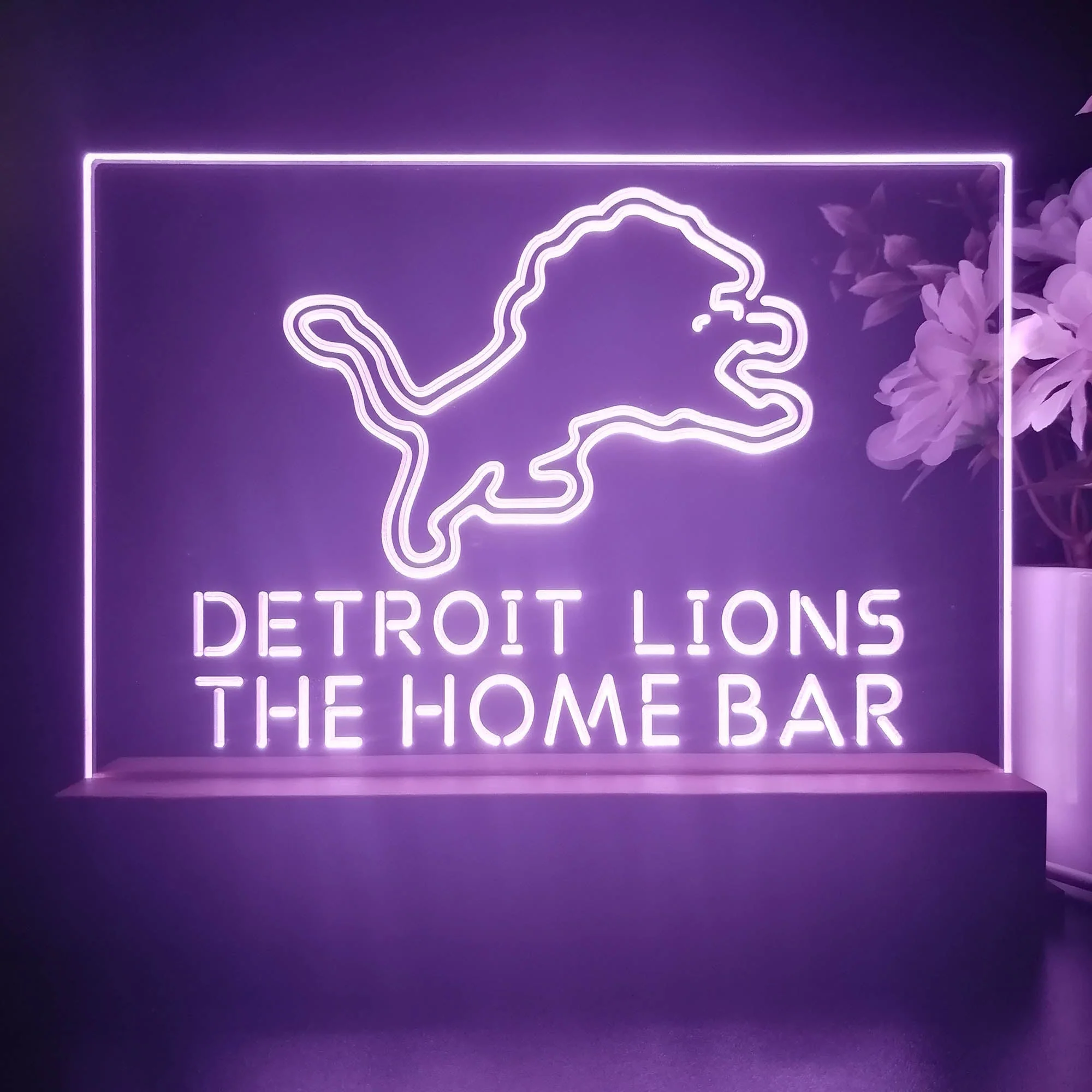 Personalized Detroits Lion Souvenir Neon LED Night Light Sign
