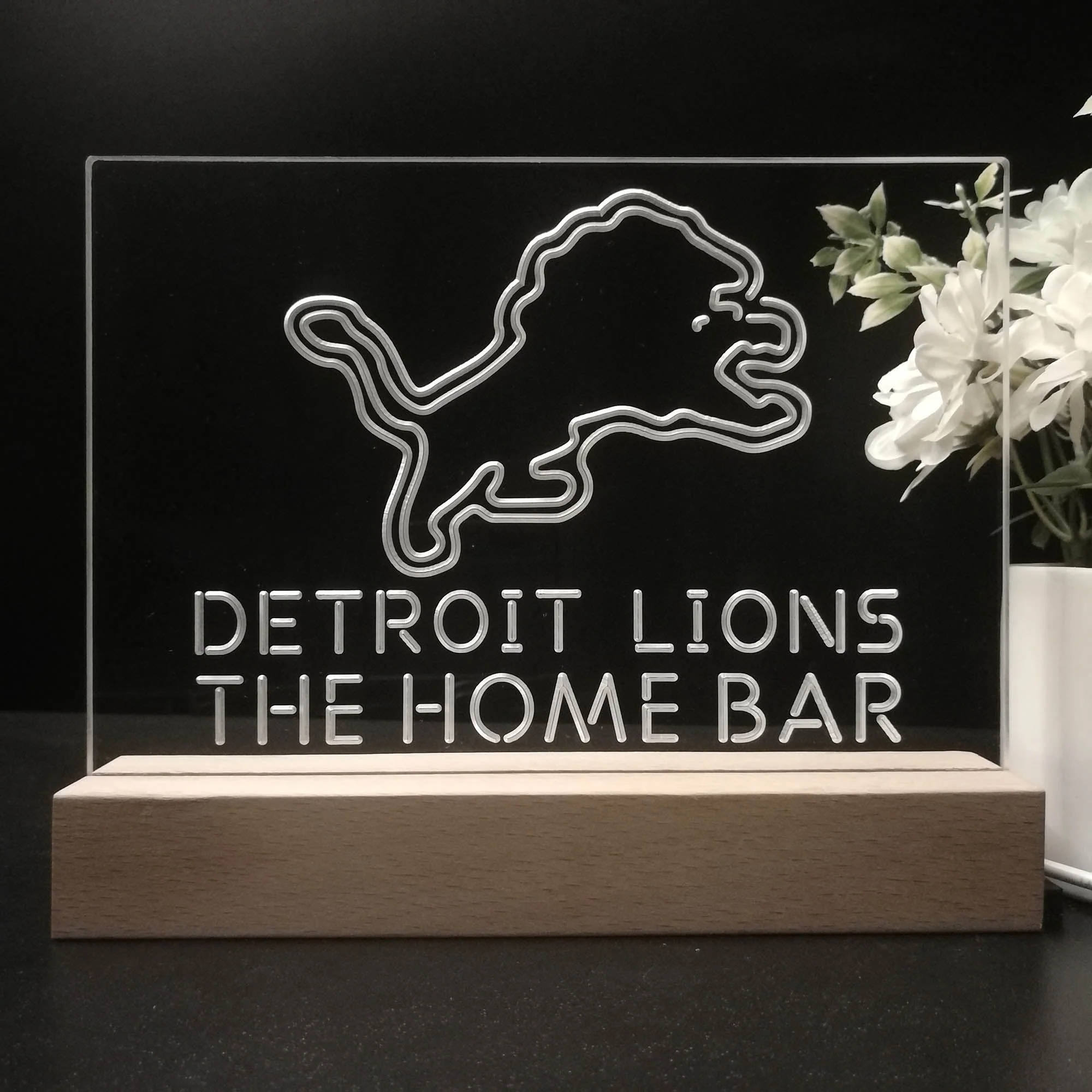 Personalized Detroits Lion Souvenir Neon LED Night Light Sign - Image 8