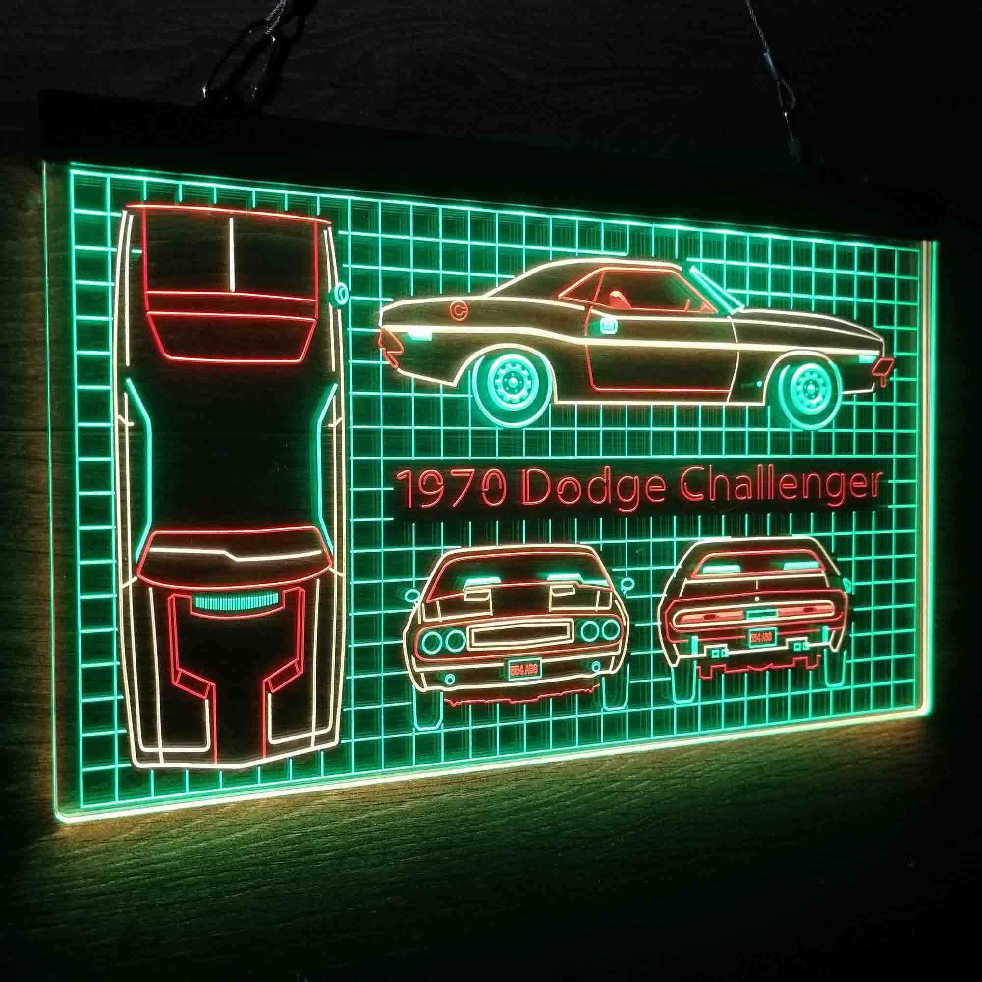 Custom Dodge Sport Car Garage Blueprint Neon LED Sign 3 Colors - Image 10