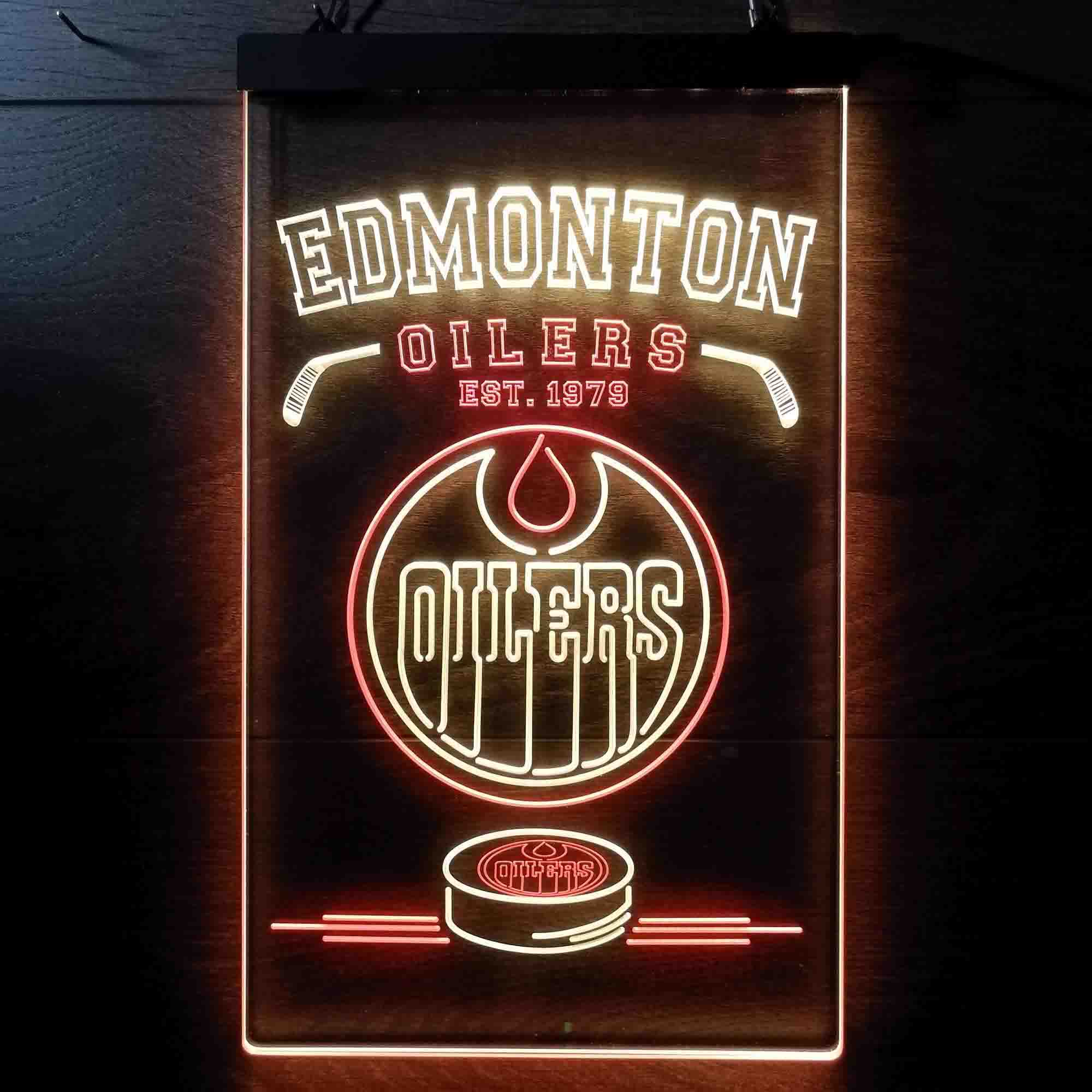 Custom Edmonton Oilers Est. 1979 NHL Neon-Like LED Sign - Father's Day Gift - Image 12