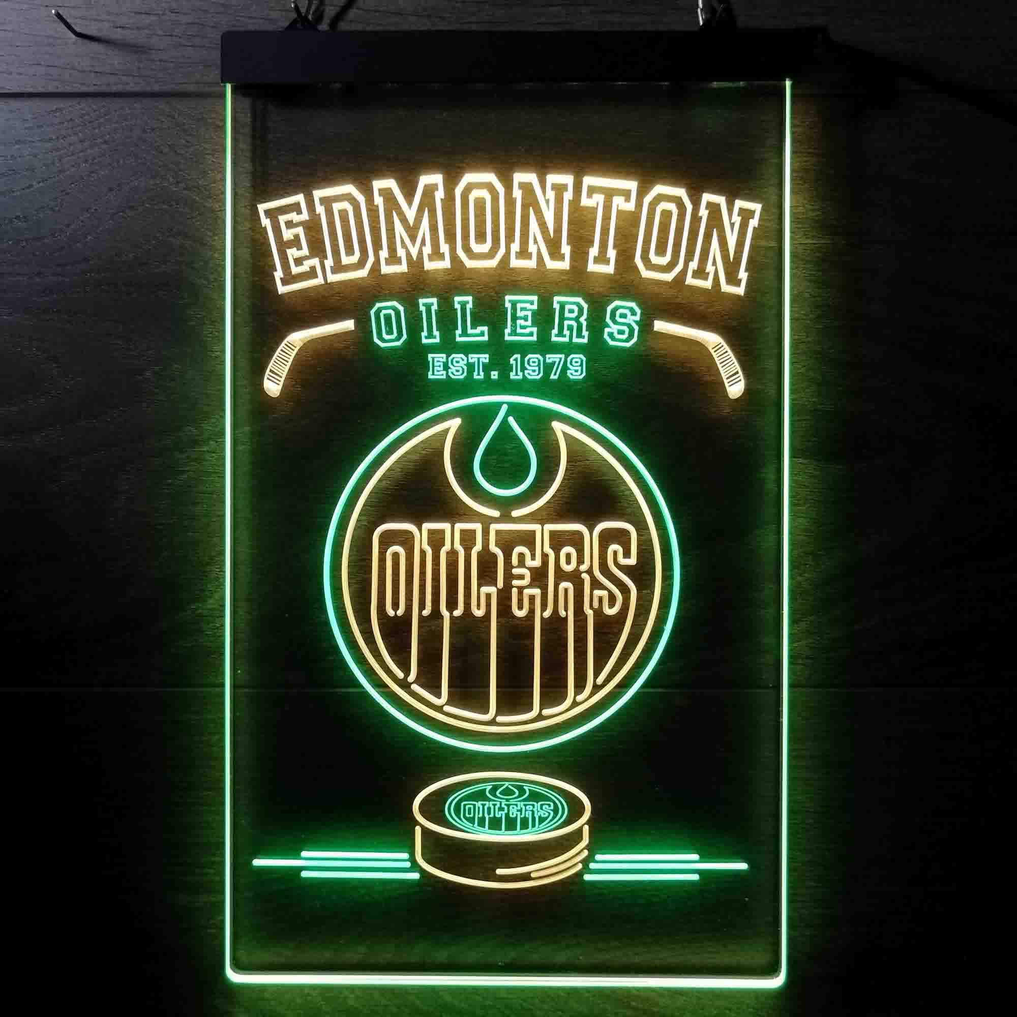 Custom Edmonton Oilers Est. 1979 NHL Neon-Like LED Sign - Father's Day Gift - Image 3