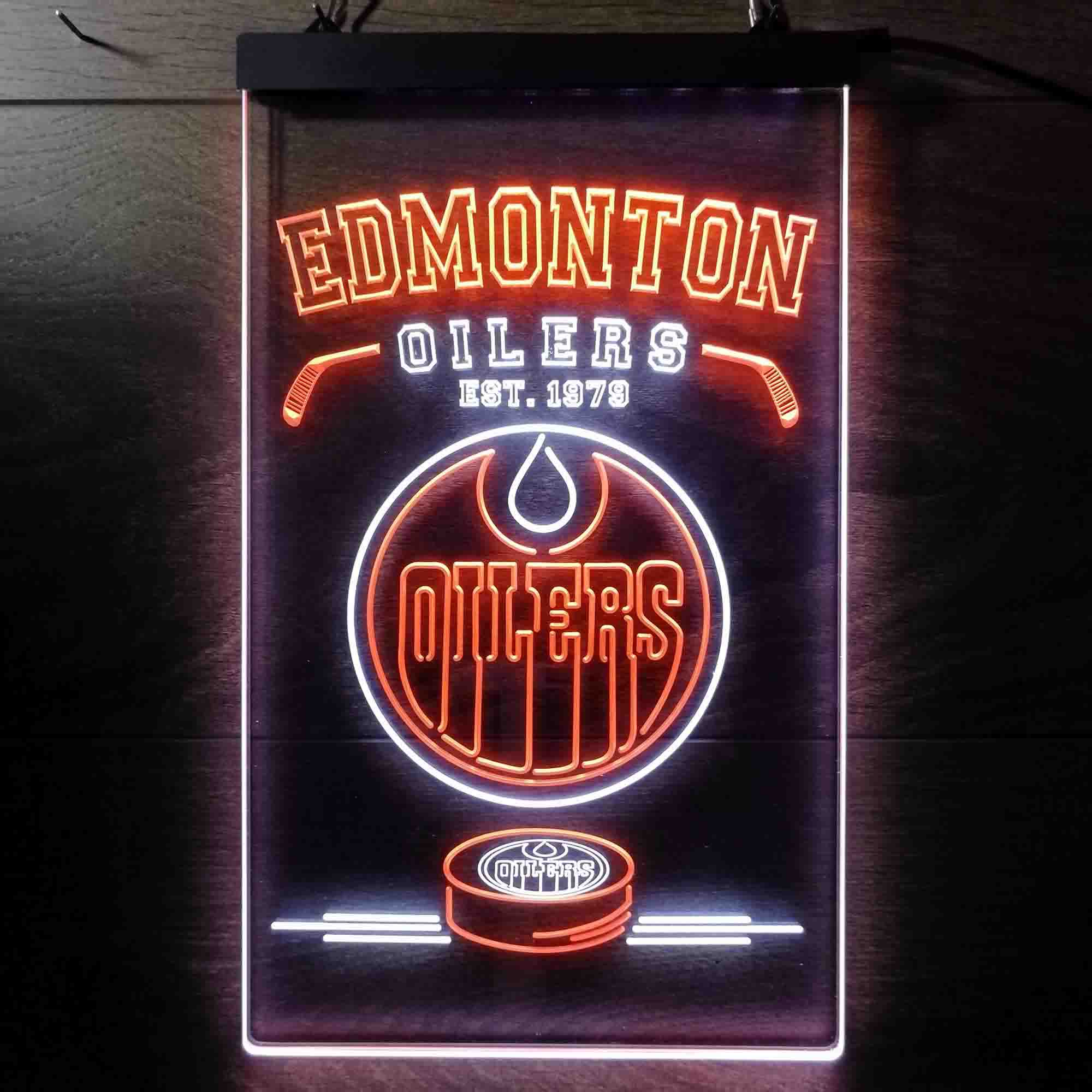 Custom Edmonton Oilers Est. 1979 NHL Neon-Like LED Sign - Father's Day Gift - Image 5