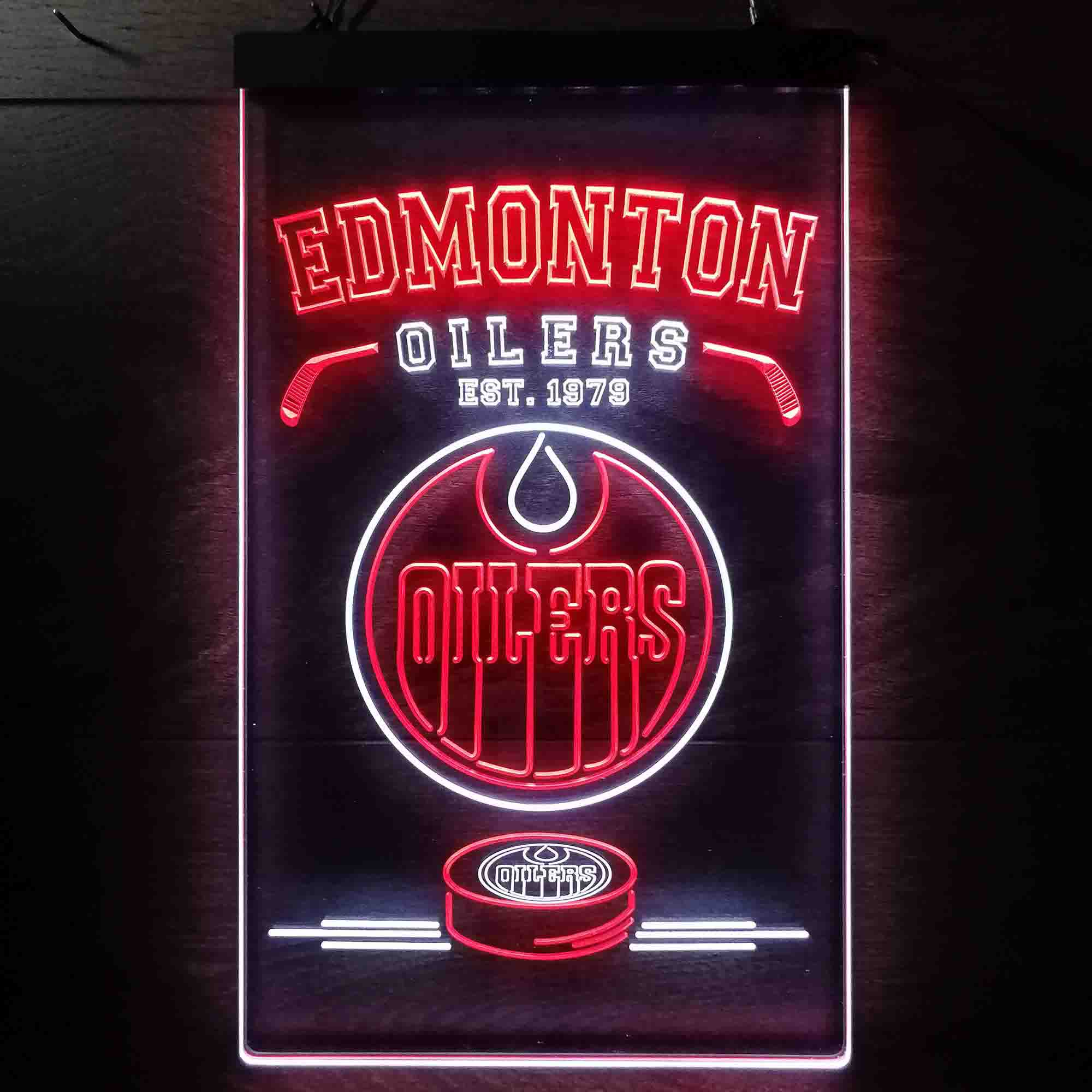 Custom Edmonton Oilers Est. 1979 NHL Neon-Like LED Sign - Father's Day Gift - Image 6