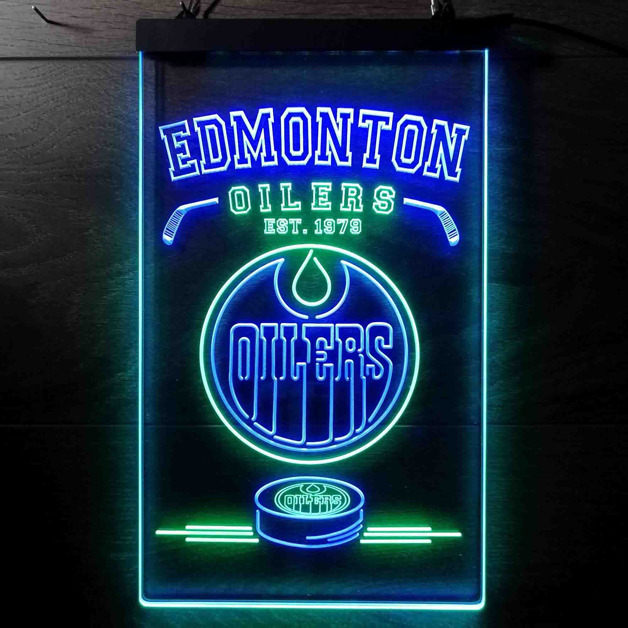 Custom Edmonton Oilers Est. 1979 NHL Neon-Like LED Sign - Father's Day Gift - Image 7
