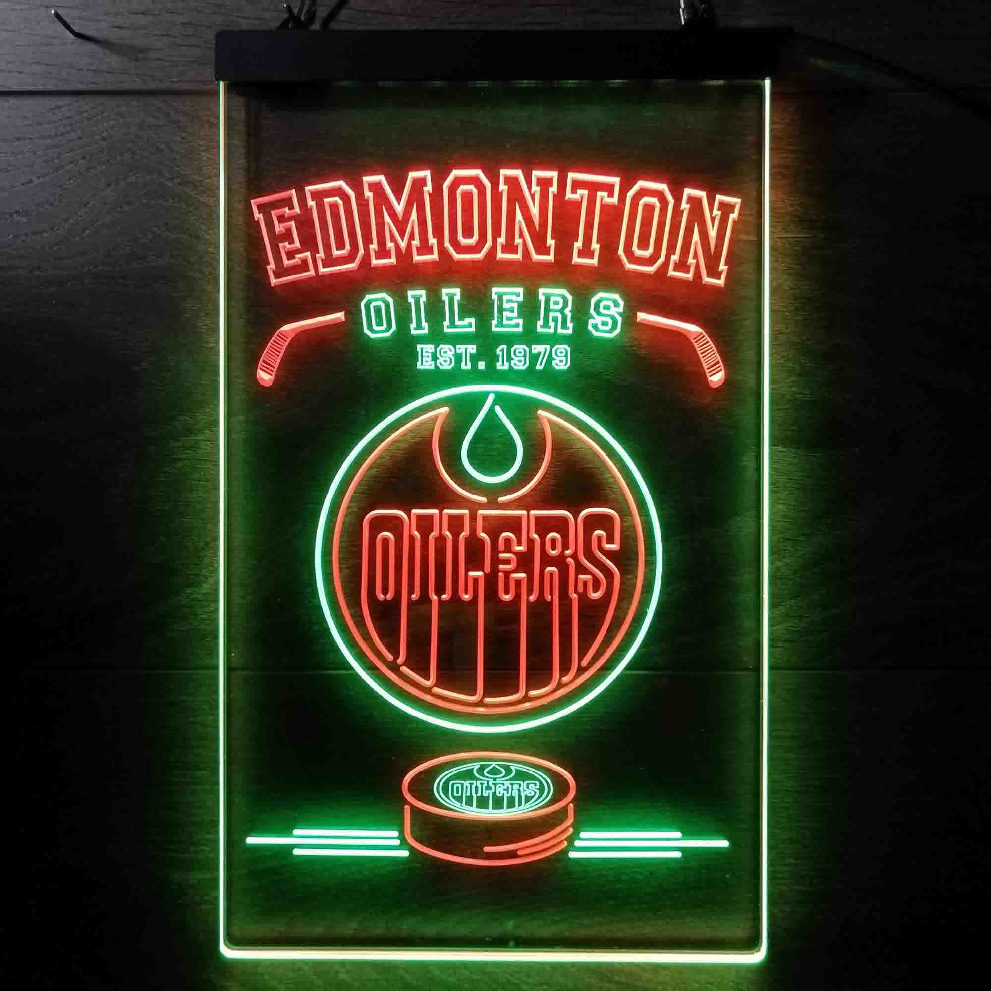 Custom Edmonton Oilers Est. 1979 NHL Neon-Like LED Sign - Father's Day Gift - Image 9