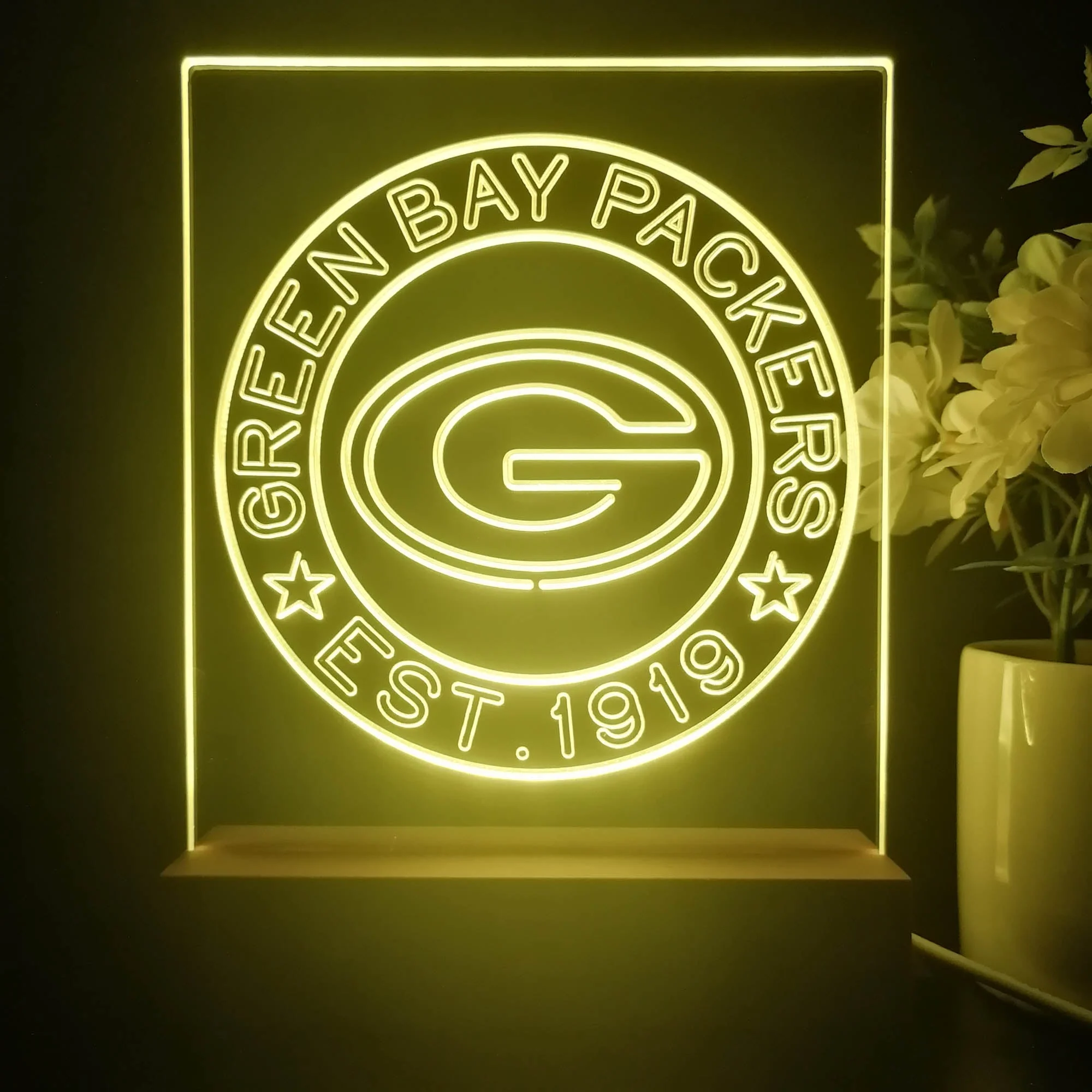 Personalized Green Bay Packers Souvenir Neon LED Night Light Sign - Image 4