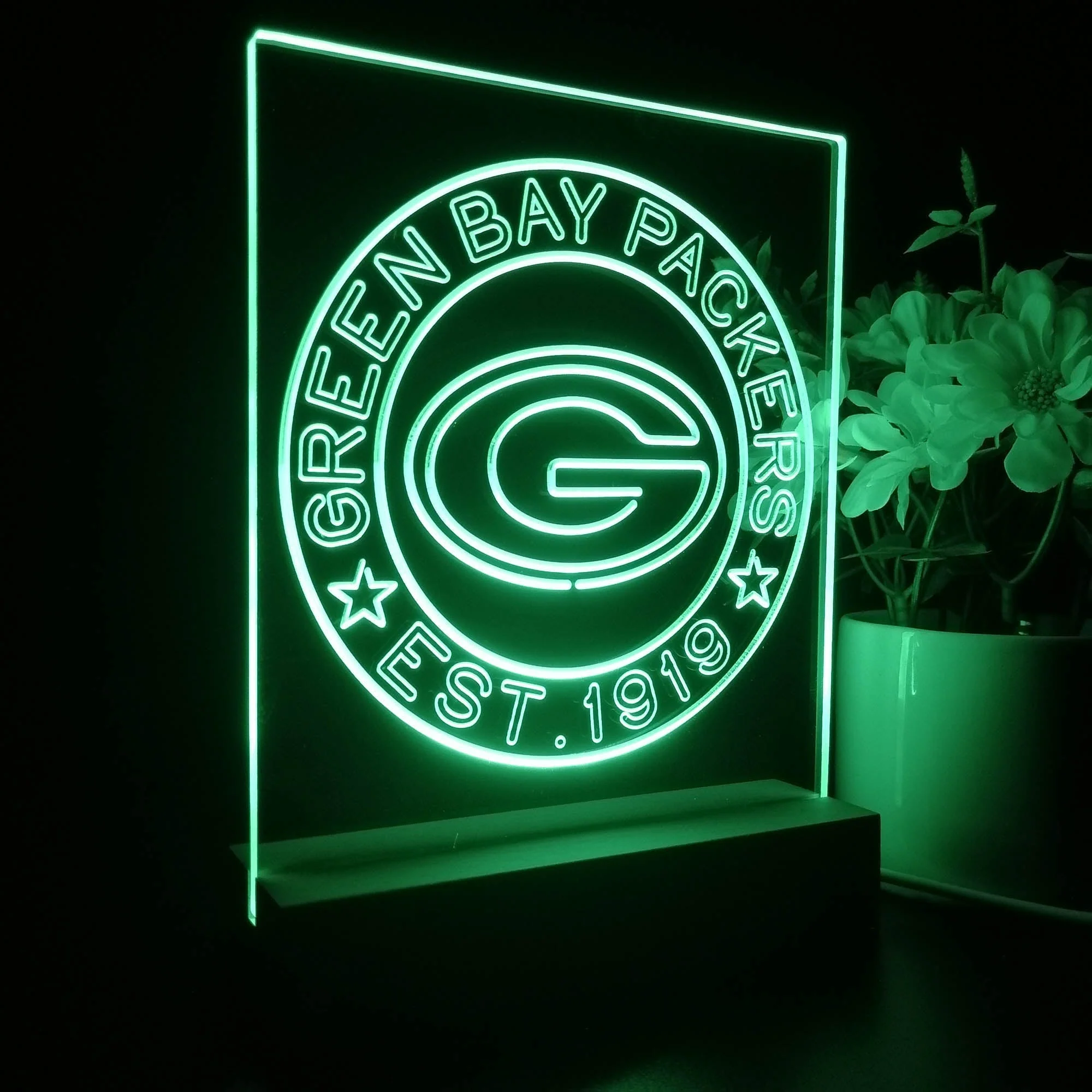Personalized Green Bay Packers Souvenir Neon LED Night Light Sign - Image 5