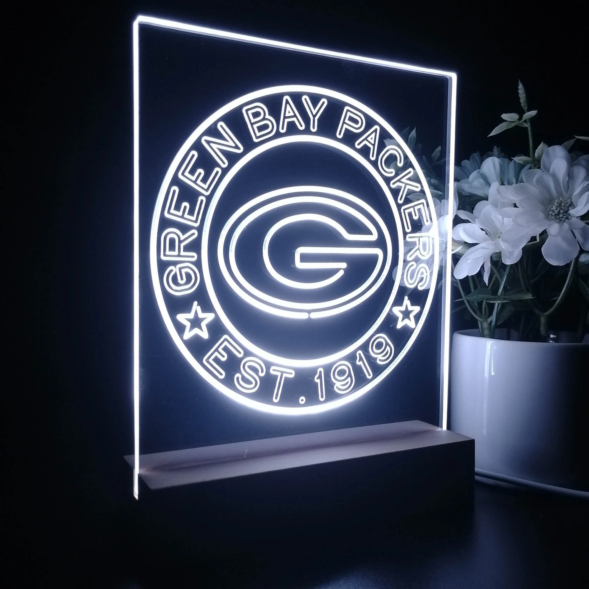 Personalized Green Bay Packers Souvenir Neon LED Night Light Sign - Image 6