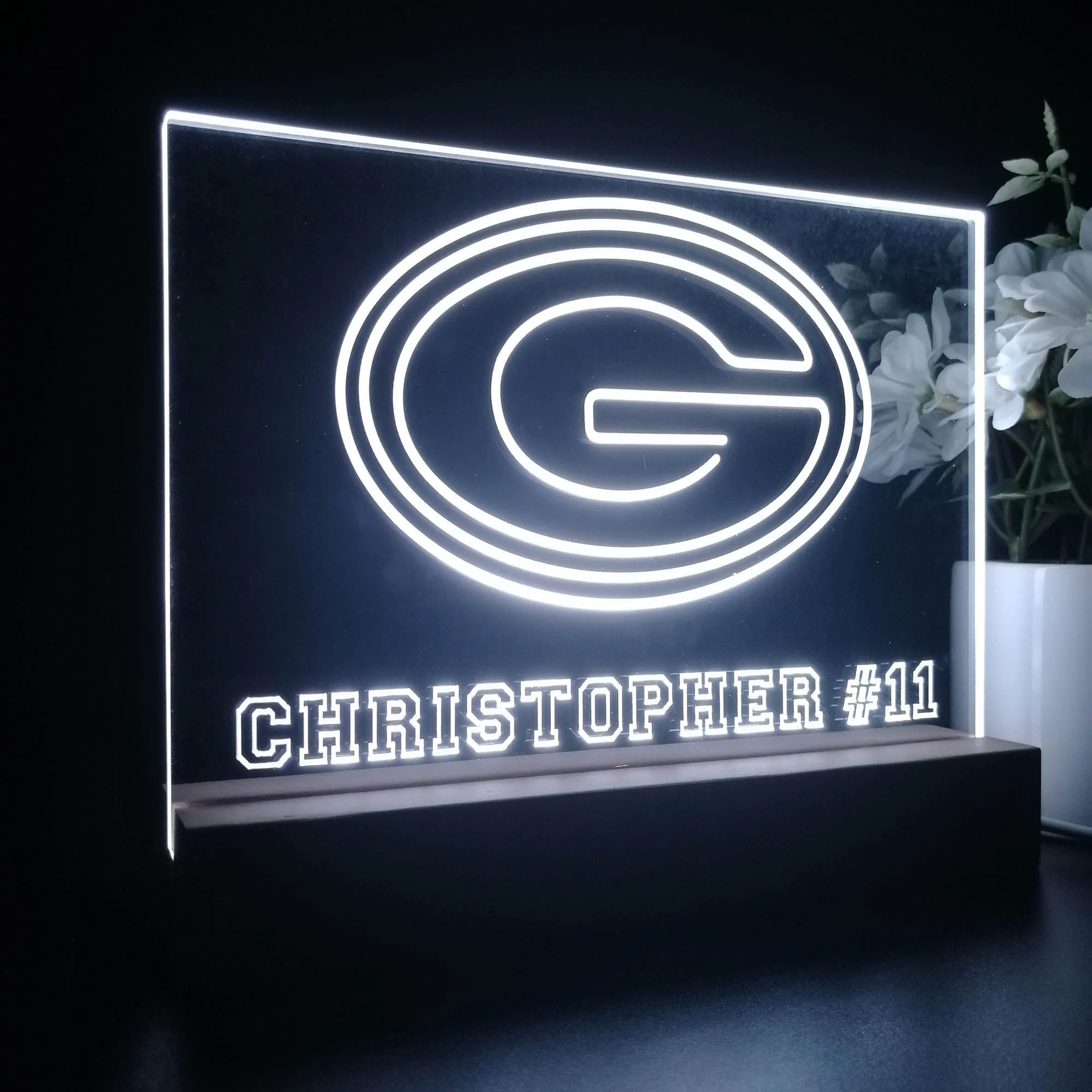 Personalized Green Bay Packers Souvenir Neon LED Night Light Sign - Image 5