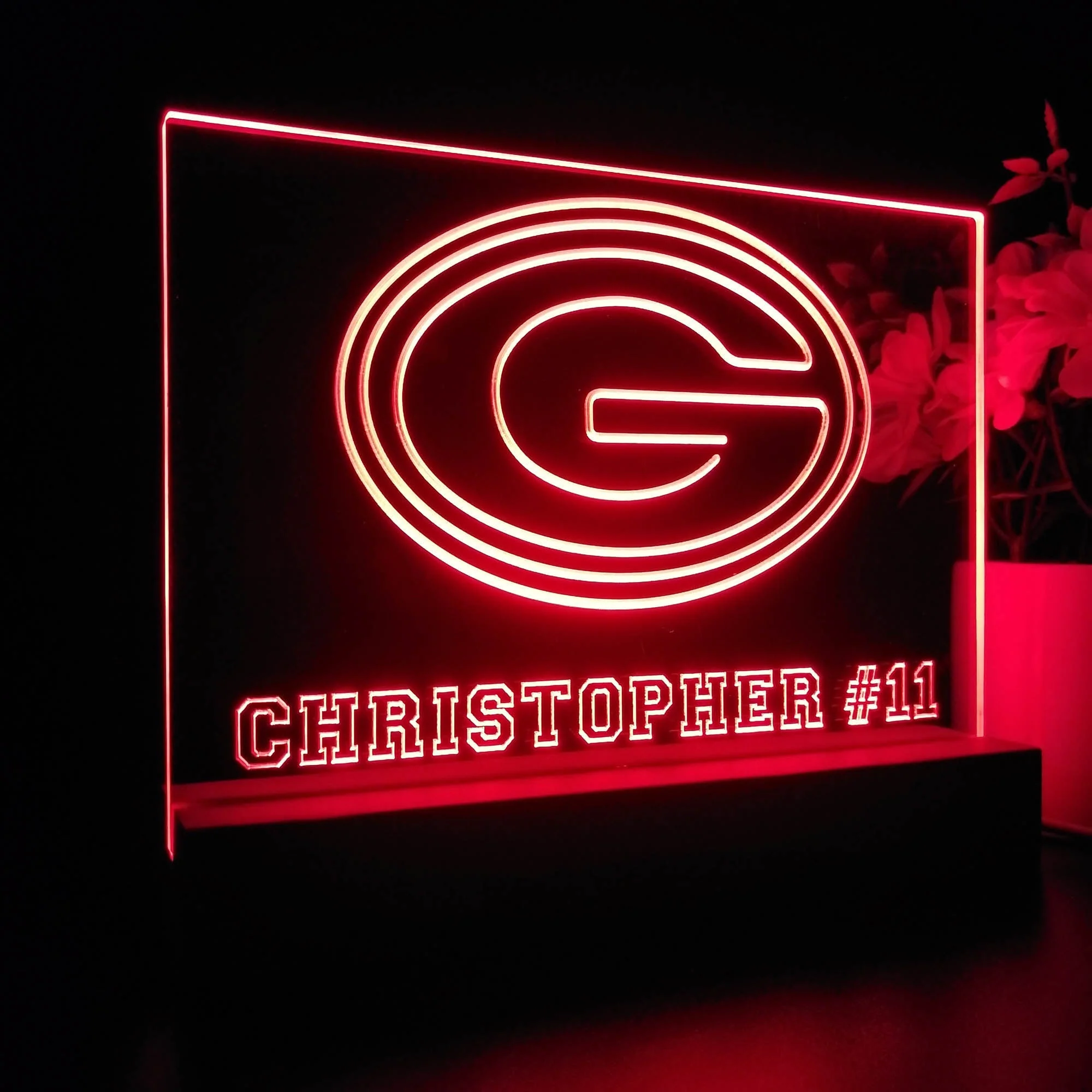 Personalized Green Bay Packers Souvenir Neon LED Night Light Sign - Image 7