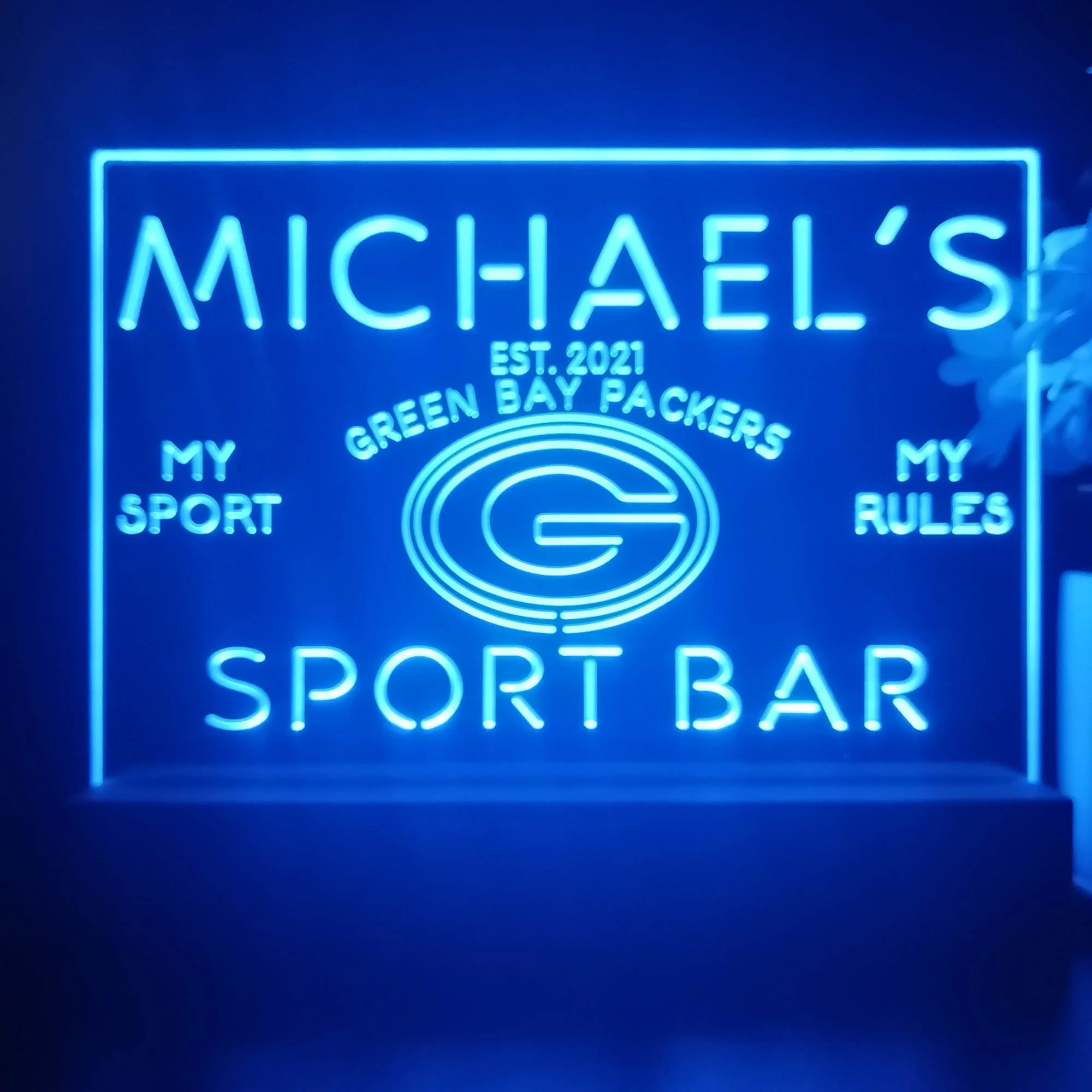 Personalized Green Bay Packers Souvenir Neon LED Night Light Sign - Image 4