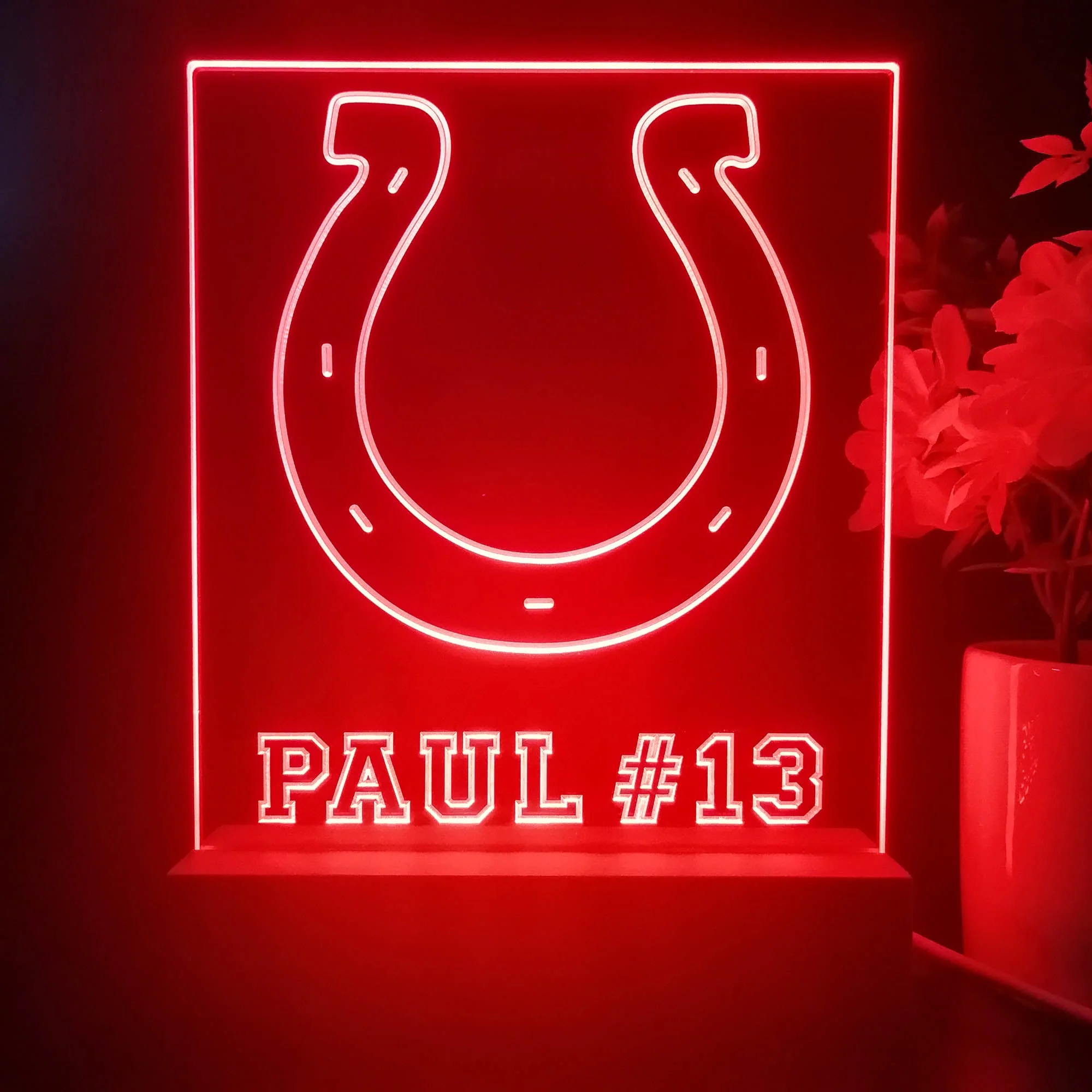 Personalized Indianapolis Colts Souvenir Neon LED Night Light Sign - Image 5