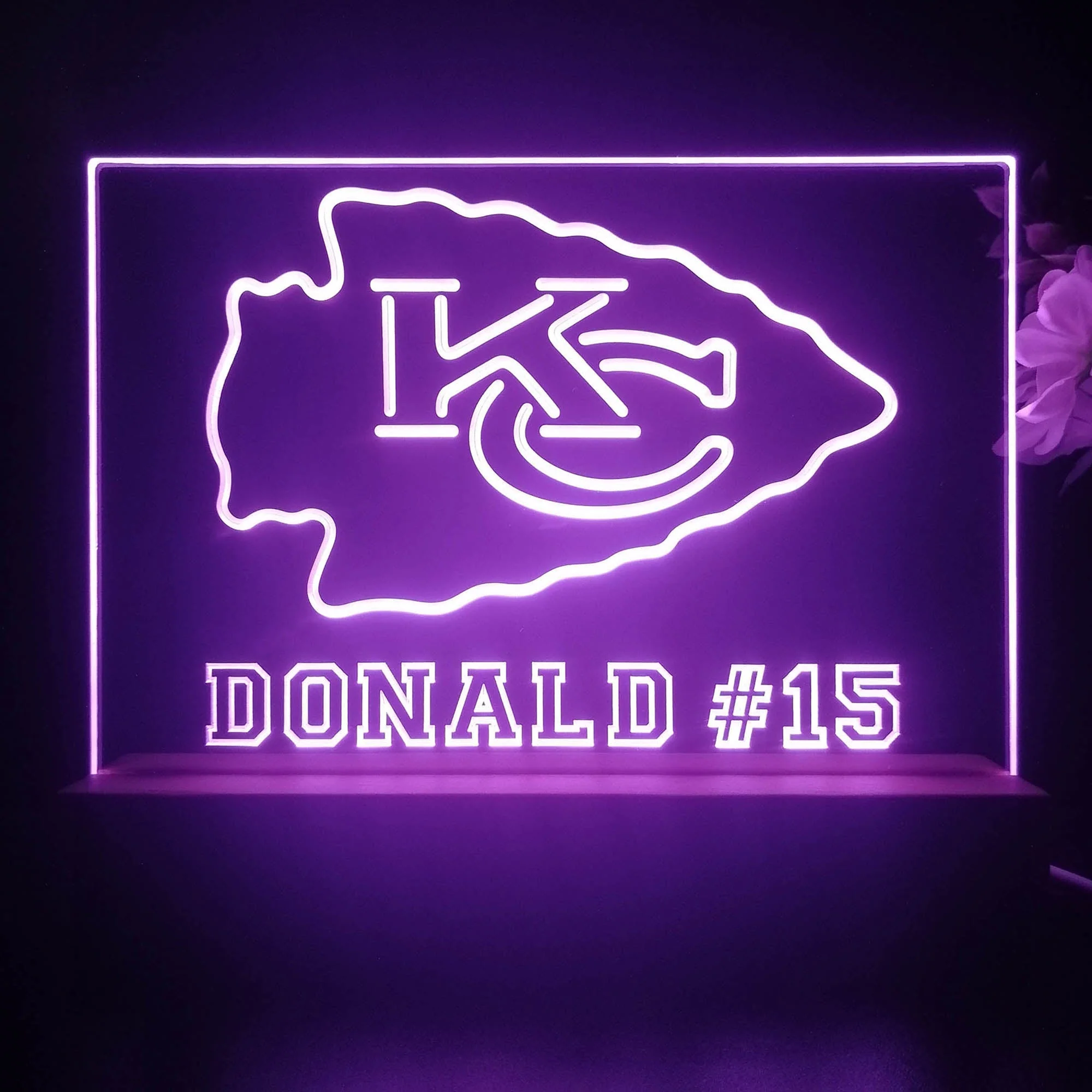 Personalized Kansas City Chiefs Souvenir Neon LED Night Light Sign - Image 3
