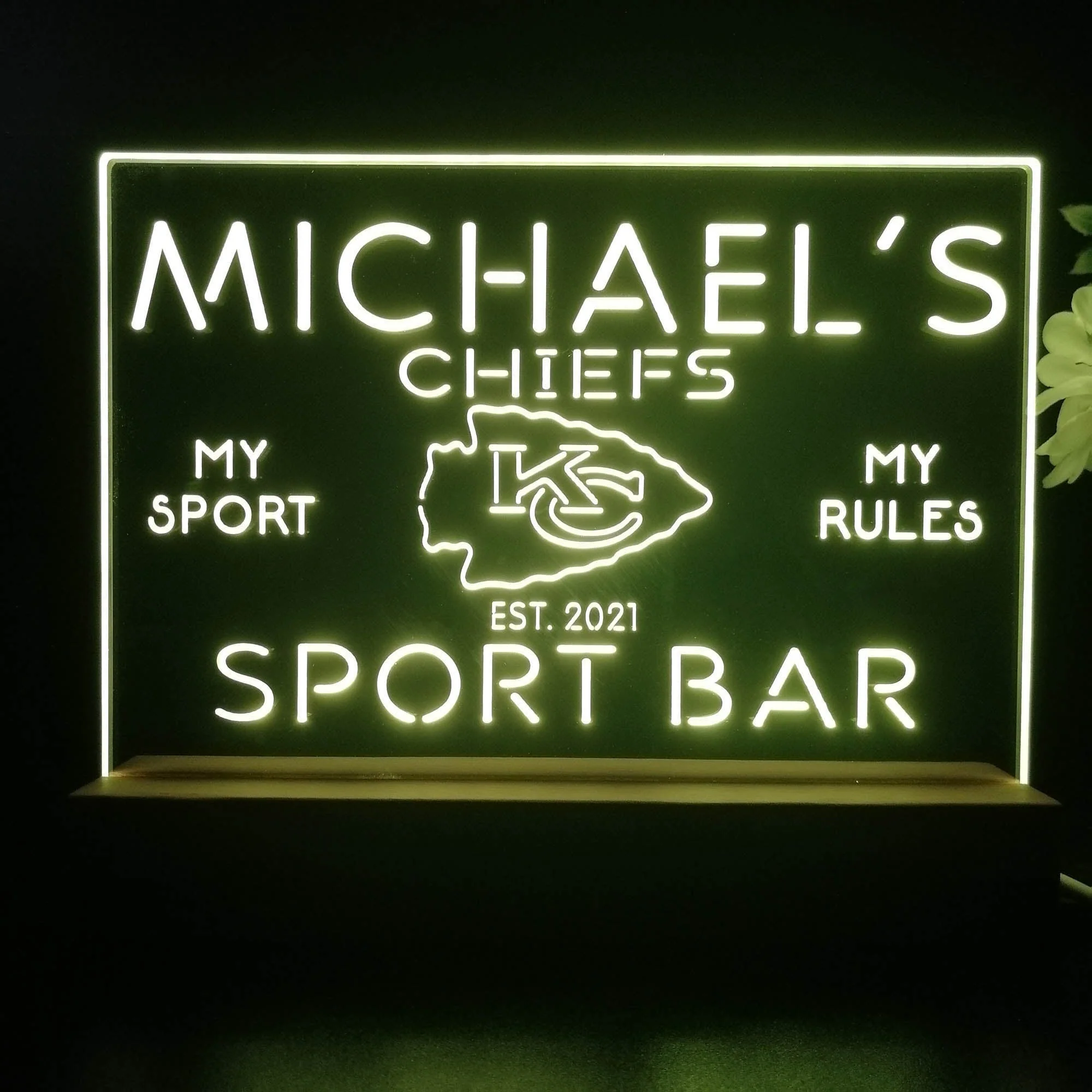 Personalized Kansas Citys Chief Souvenir Neon LED Night Light Sign - Image 3