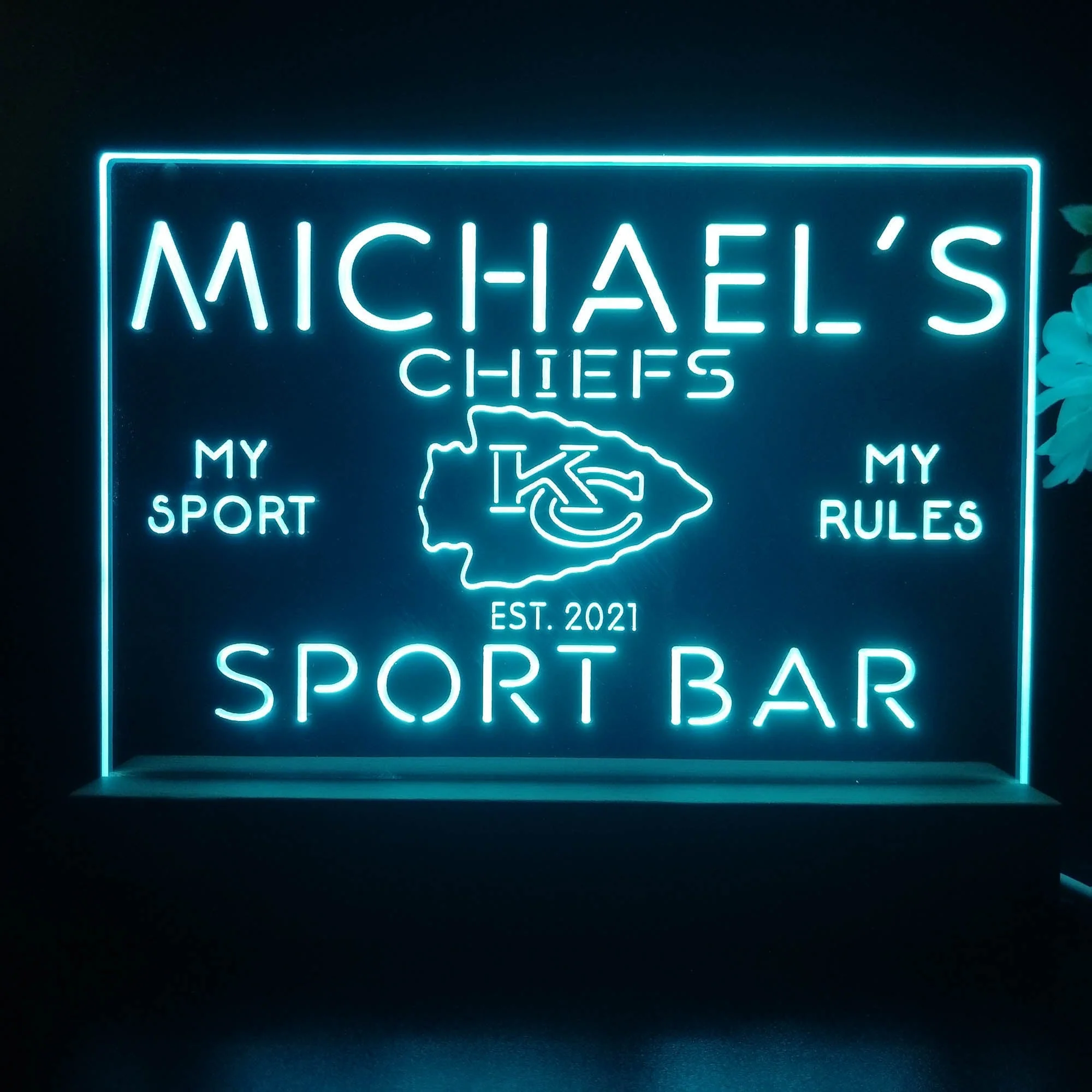 Personalized Kansas Citys Chief Souvenir Neon LED Night Light Sign - Image 4