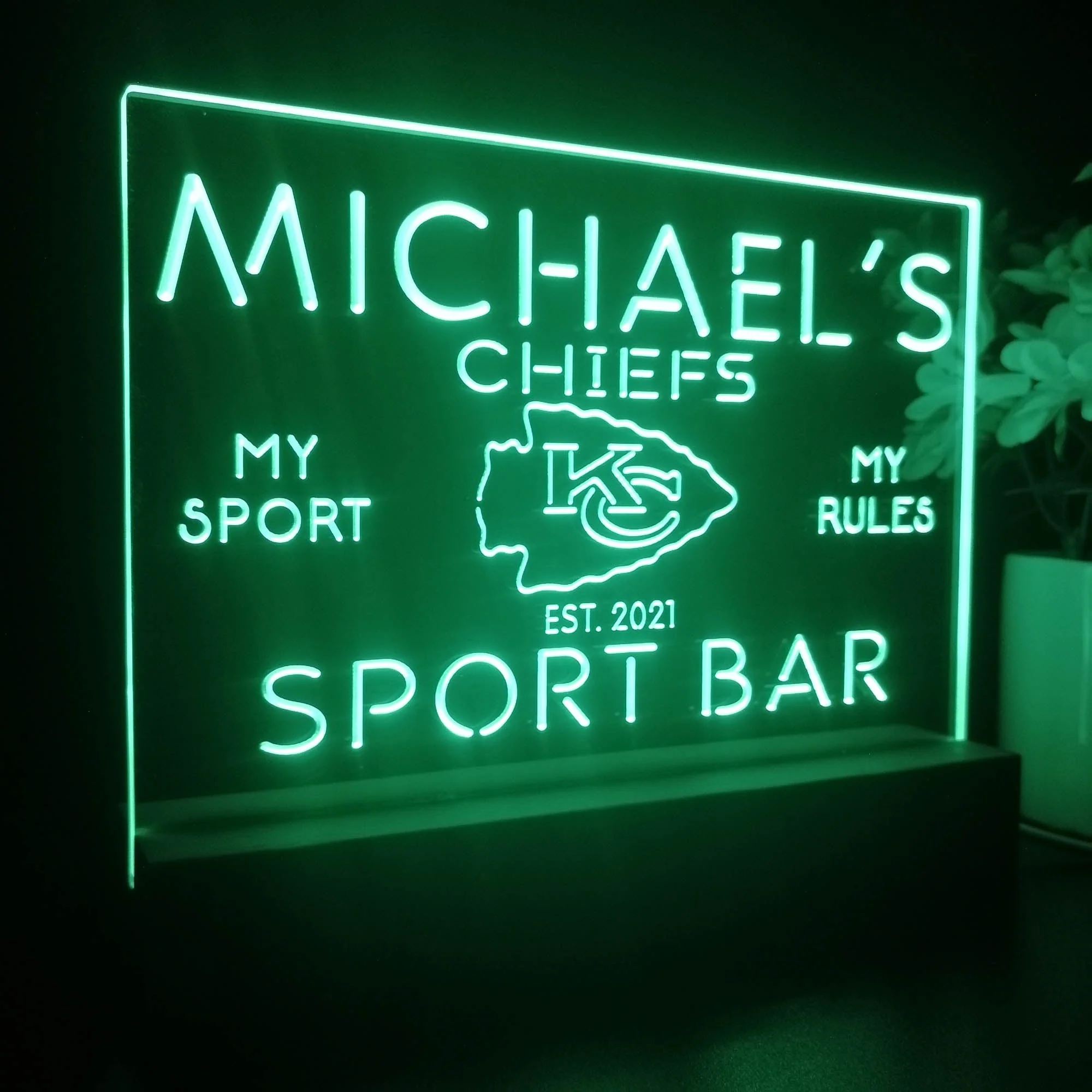 Personalized Kansas Citys Chief Souvenir Neon LED Night Light Sign - Image 5