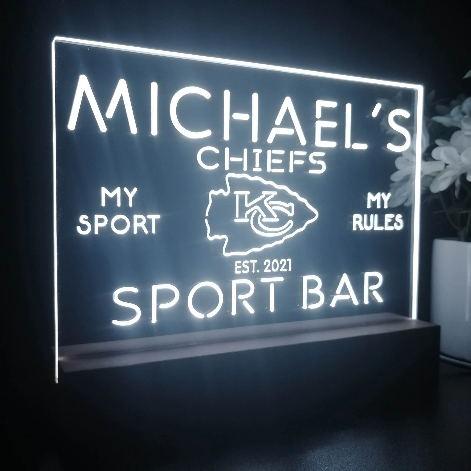 Personalized Kansas Citys Chief Souvenir Neon LED Night Light Sign - Image 7
