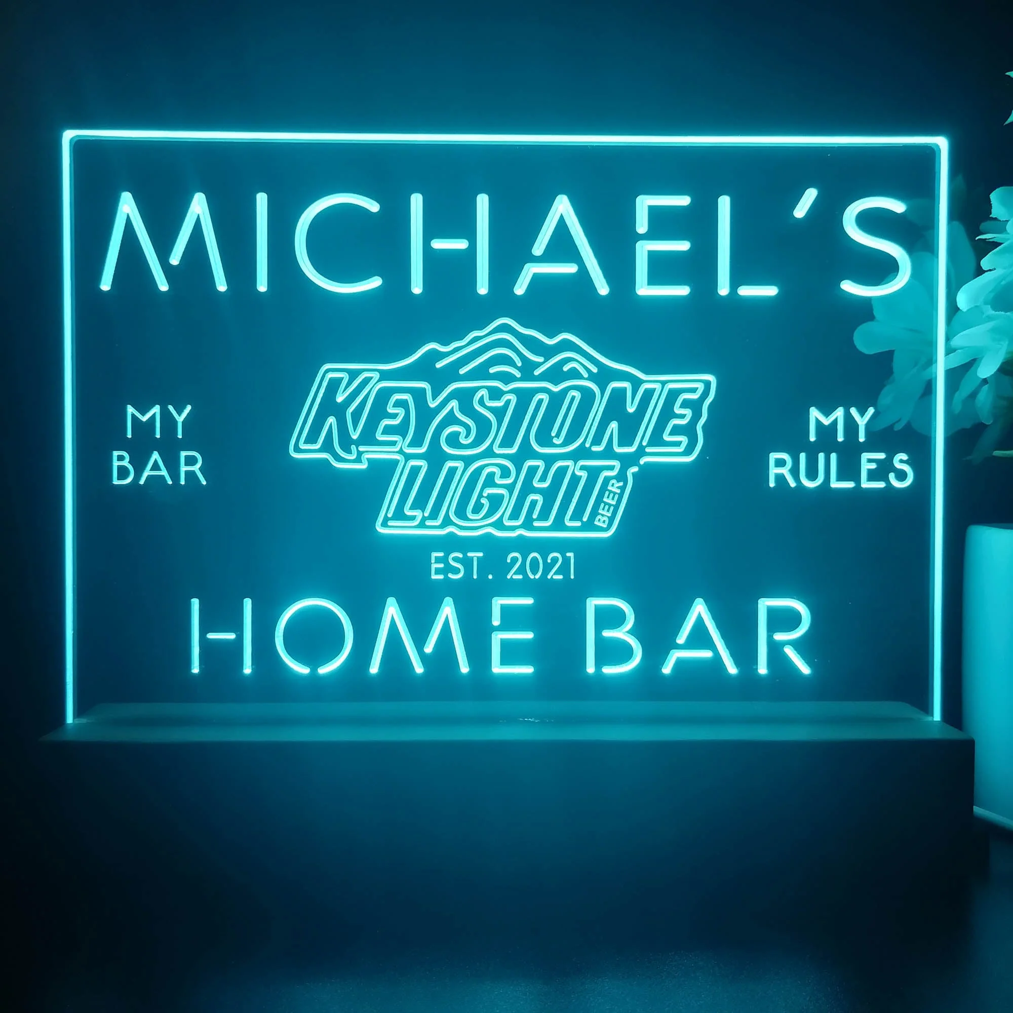 Personalized Keystone Light Souvenir Neon LED Night Light Sign - Image 2