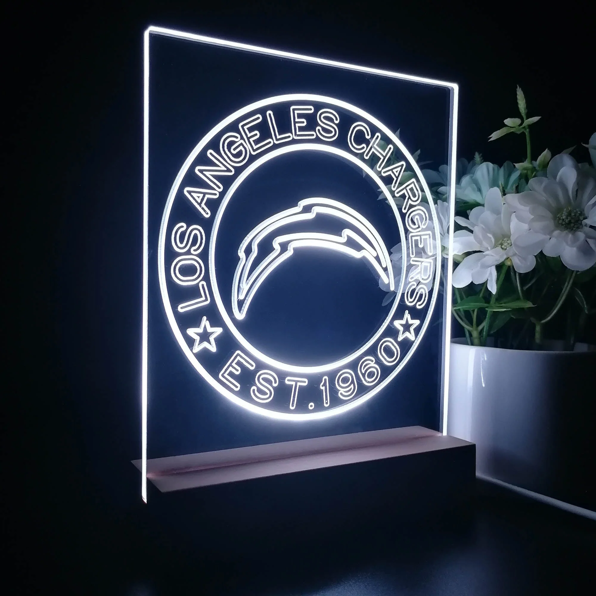 Personalized Los Angeles Chargers Souvenir Neon LED Night Light Sign - Image 5