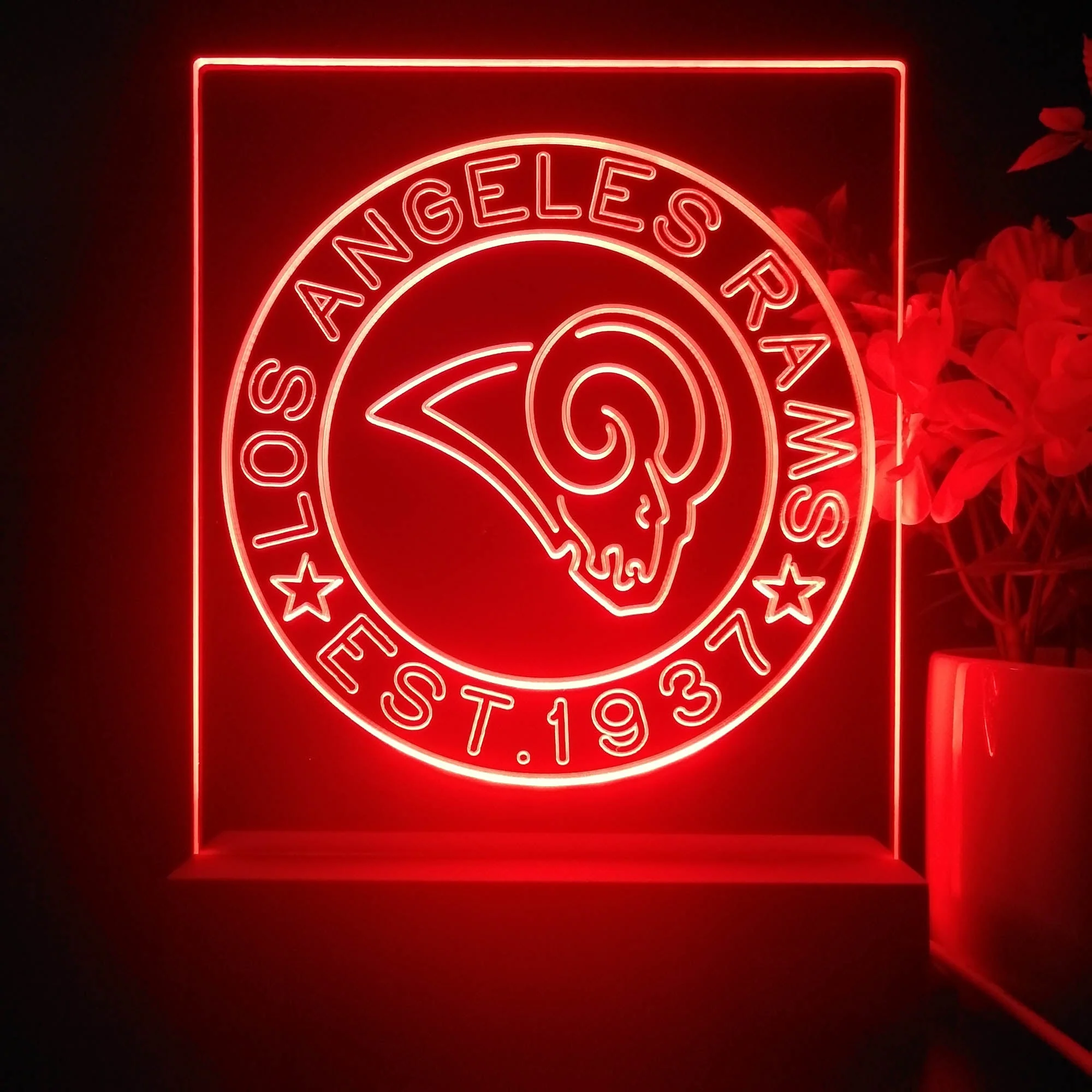 Personalized Los Angeles Rams Souvenir Neon LED Night Light Sign - Image 4