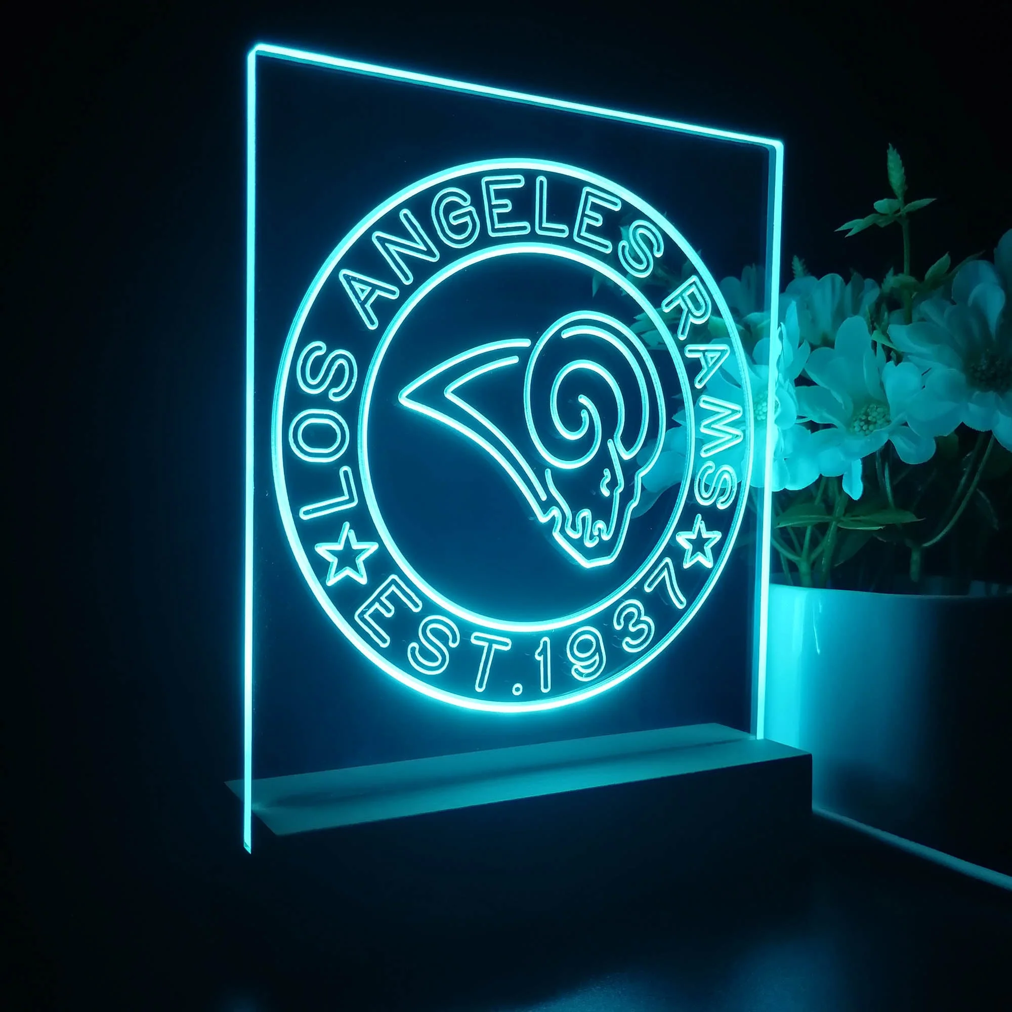 Personalized Los Angeles Rams Souvenir Neon LED Night Light Sign - Image 5