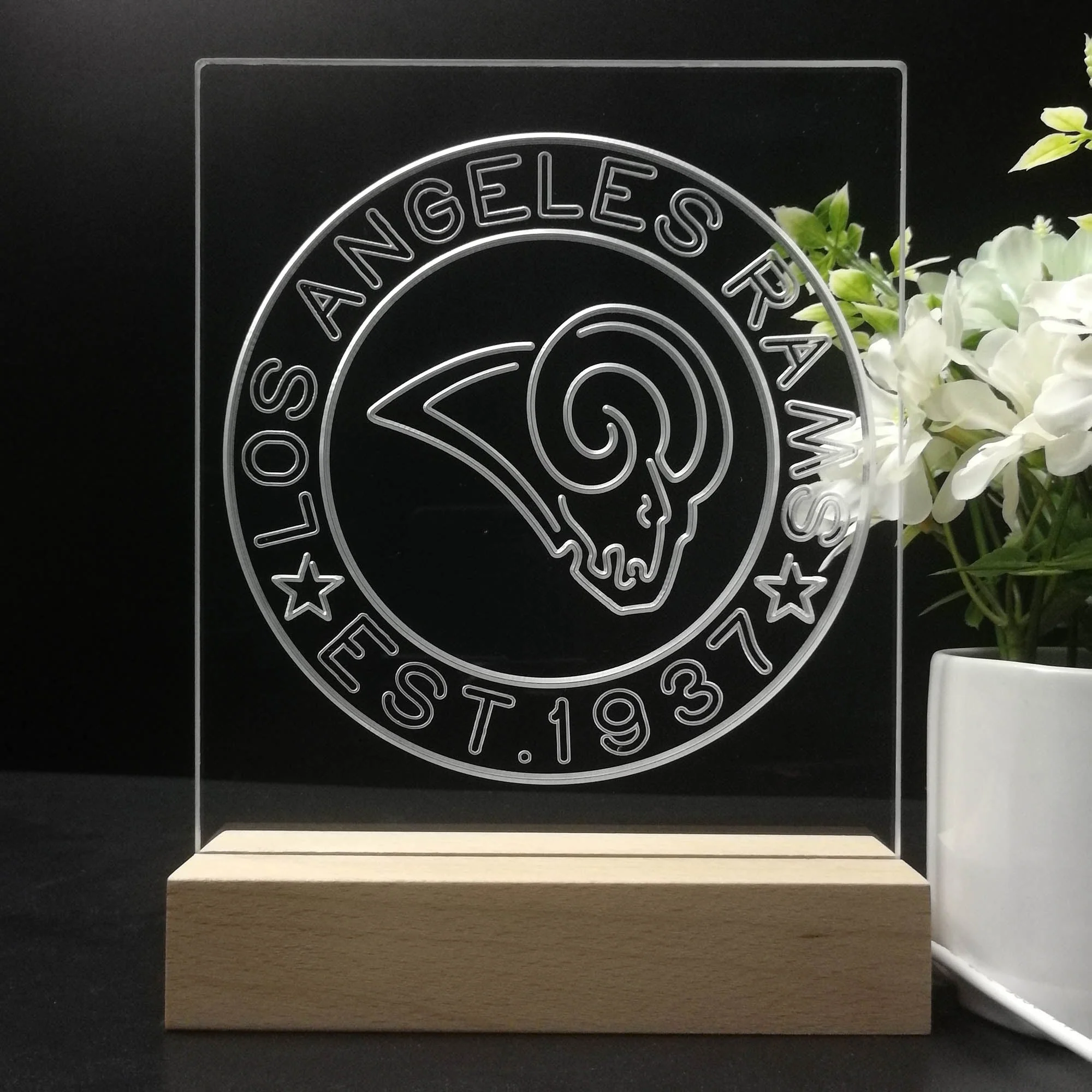 Personalized Los Angeles Rams Souvenir Neon LED Night Light Sign - Image 8