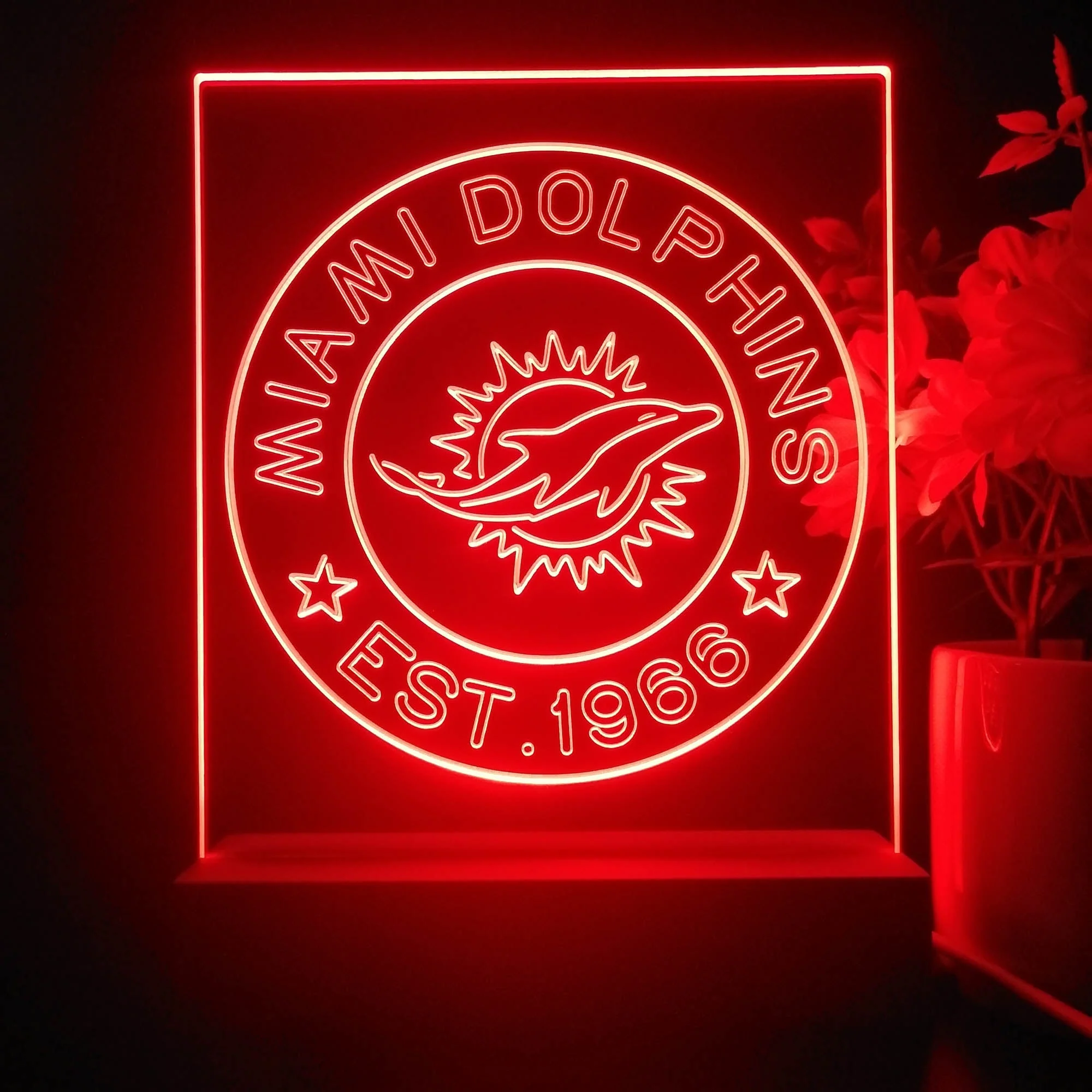 Personalized Miami Dolphins Souvenir Neon LED Night Light Sign - Image 4