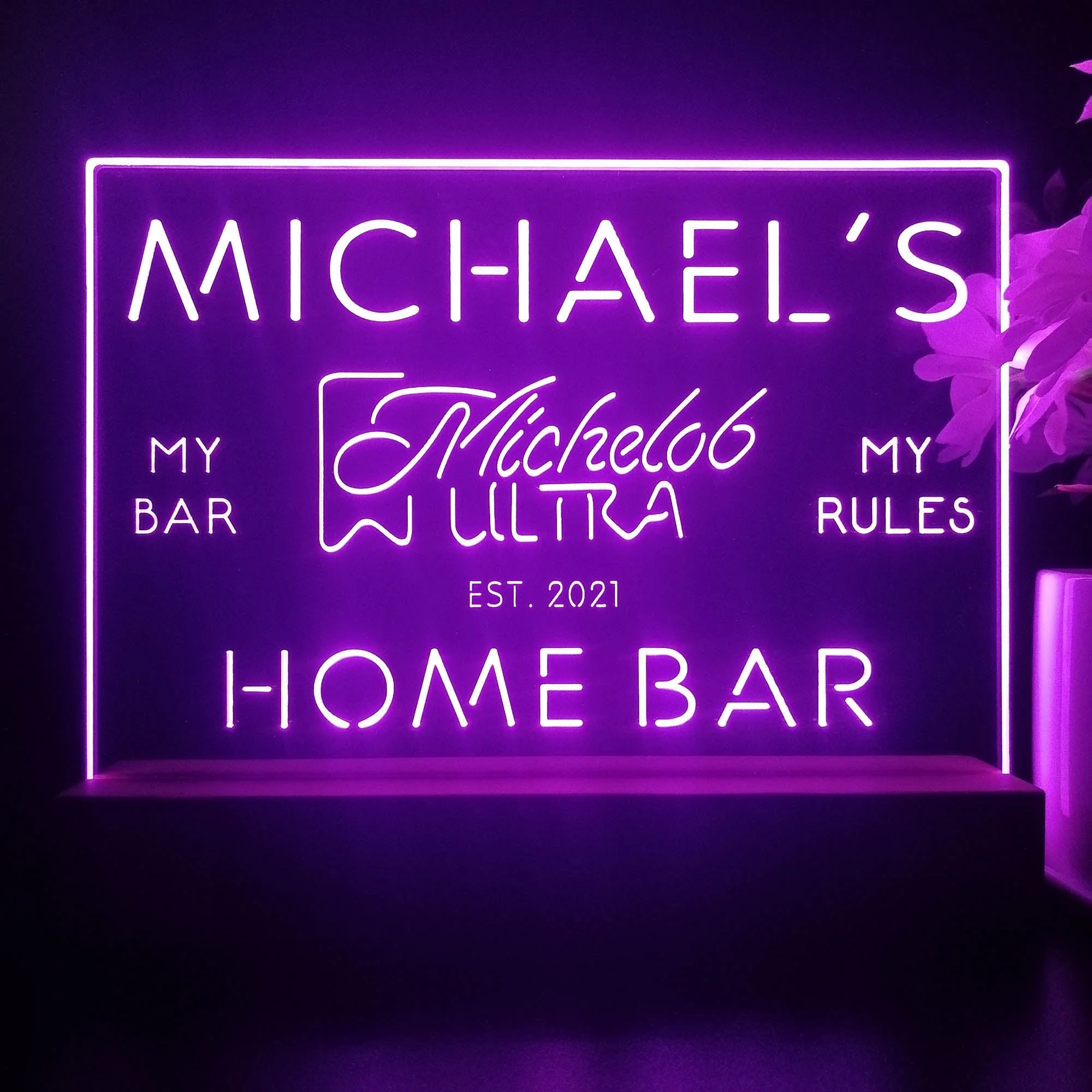 Personalized Michelob Souvenir Neon LED Night Light Sign - Image 4