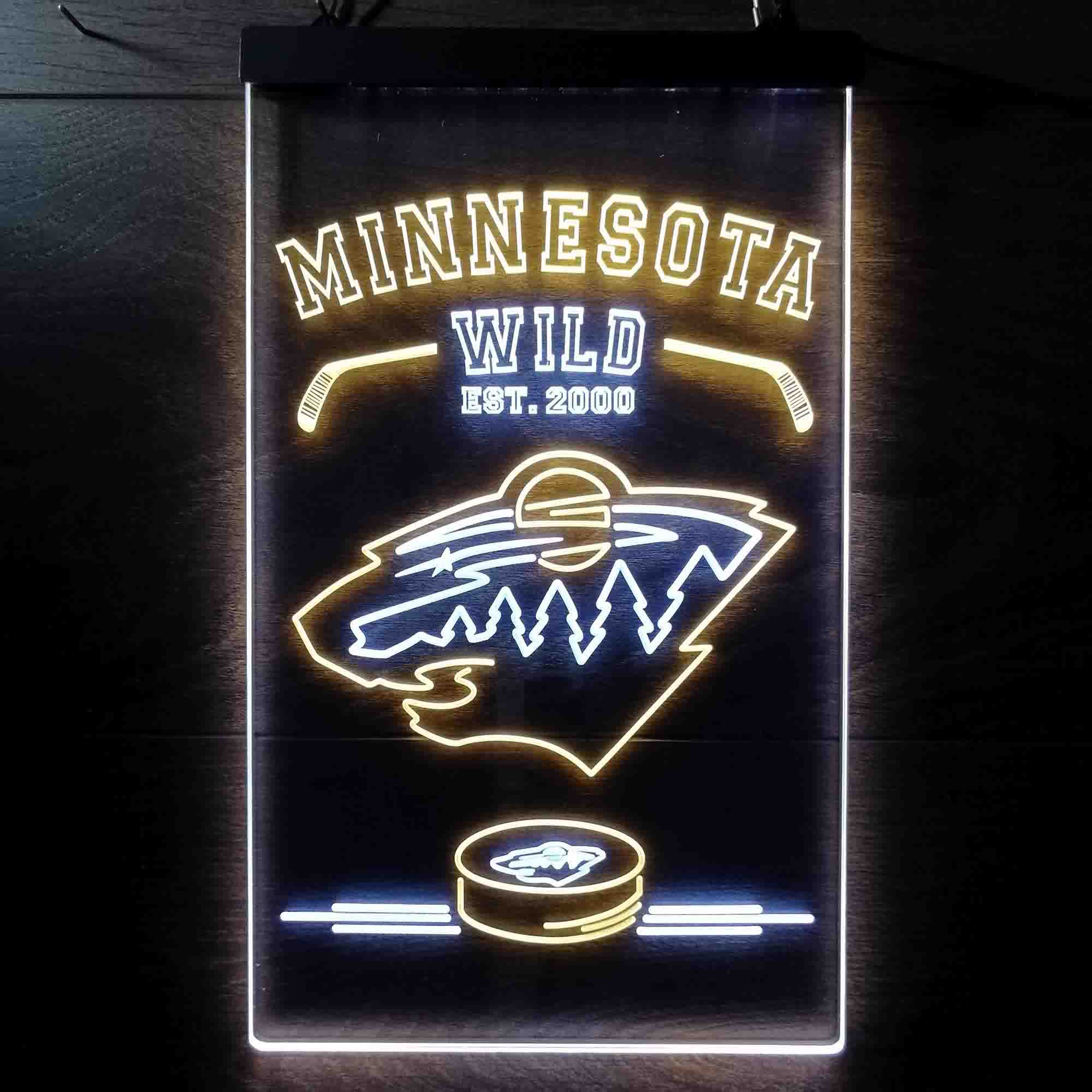 Custom Minnesota Wild Man Cave Neon LED Sign - Image 4