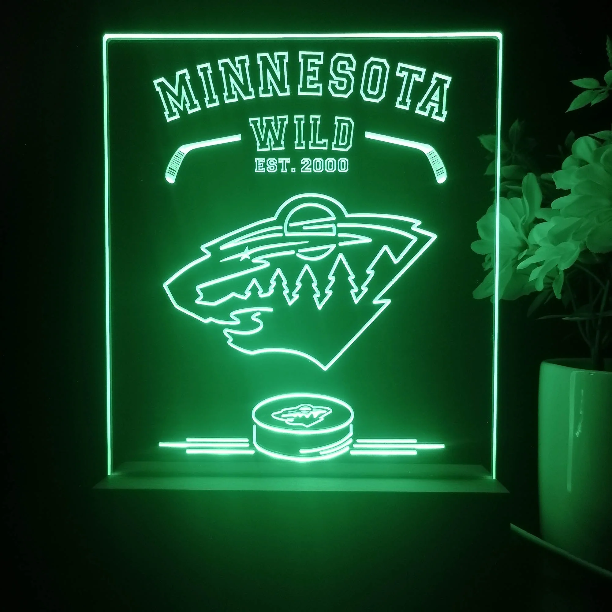 Personalized Minnesota Wild Souvenir Neon LED Night Light Sign - Image 3