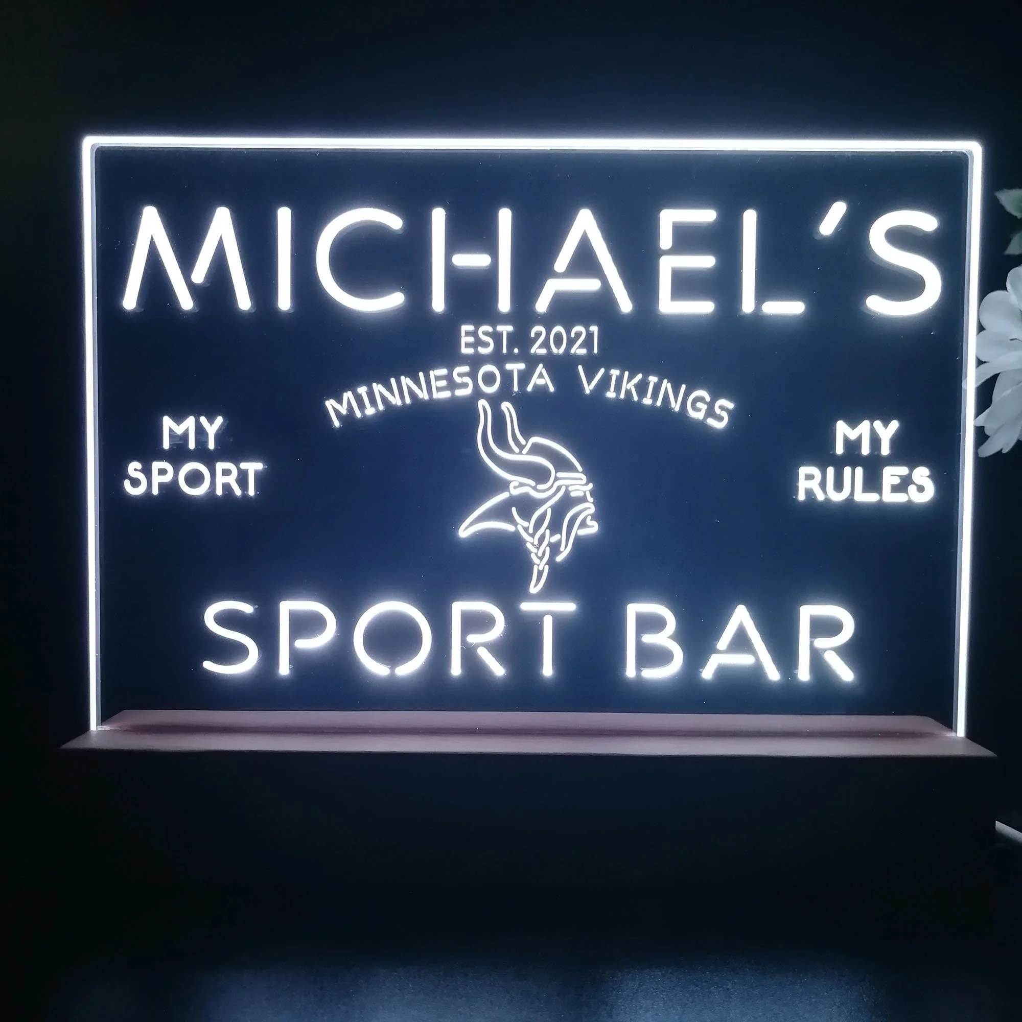Personalized Minnesotas Viking Souvenir Neon LED Night Light Sign - Image 2